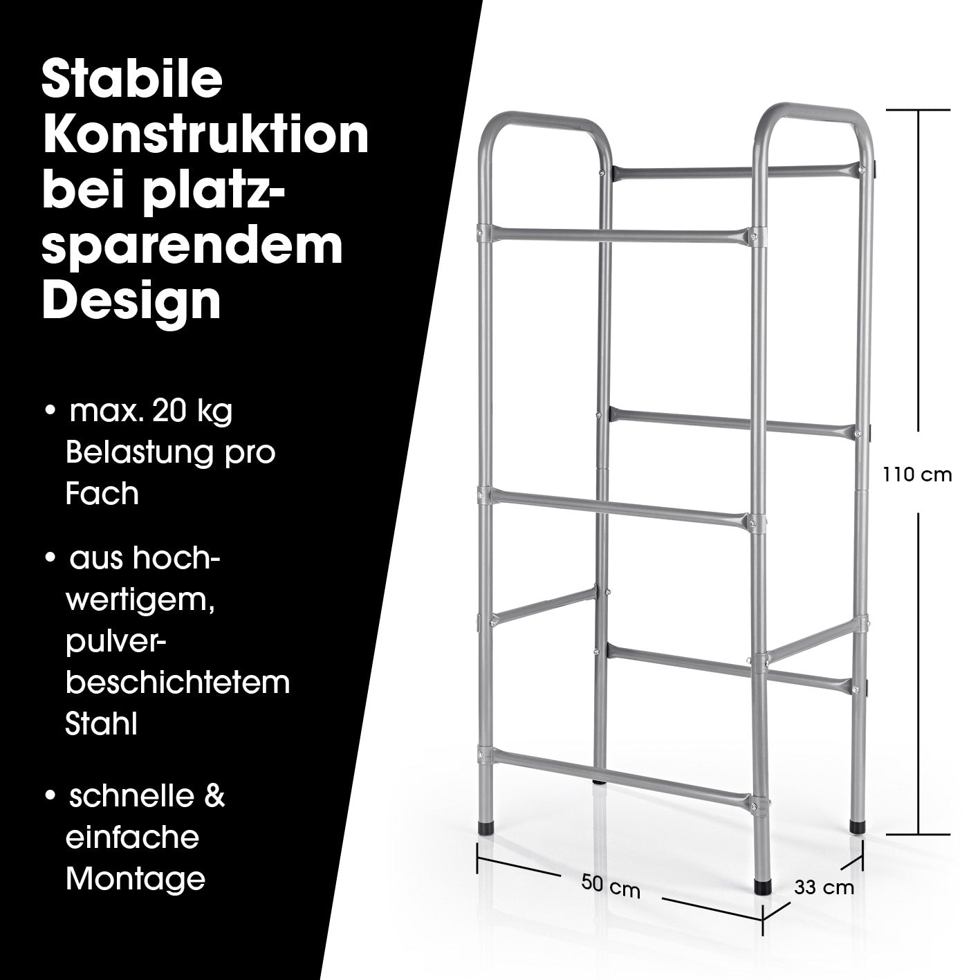 Getränkekistenregal aus Metall für 3 Kästen 2er-Set
