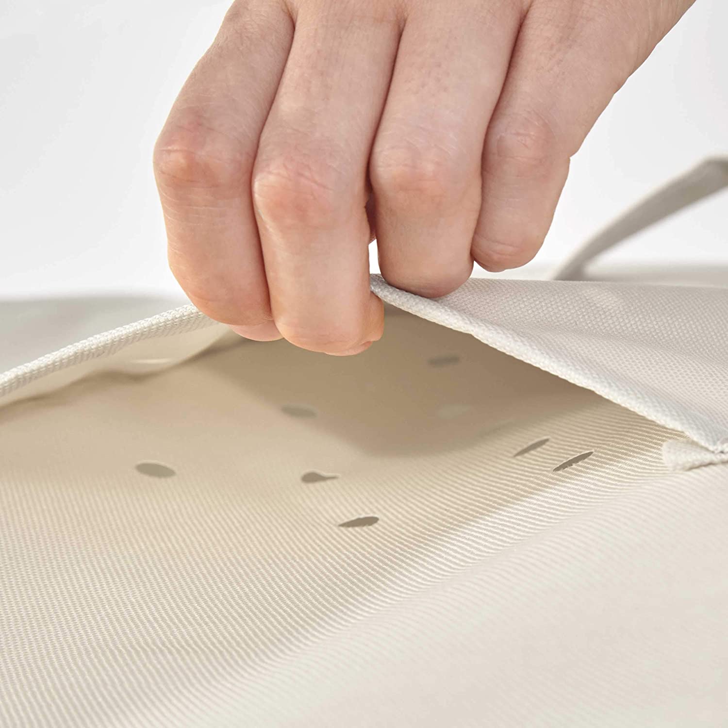 Abdeckung für gestapelte Patio Stühle - 85 x 65 x 80/119 cm - Beige aus reißfestem, wasserdichtem 600D Oxford Gewebe.