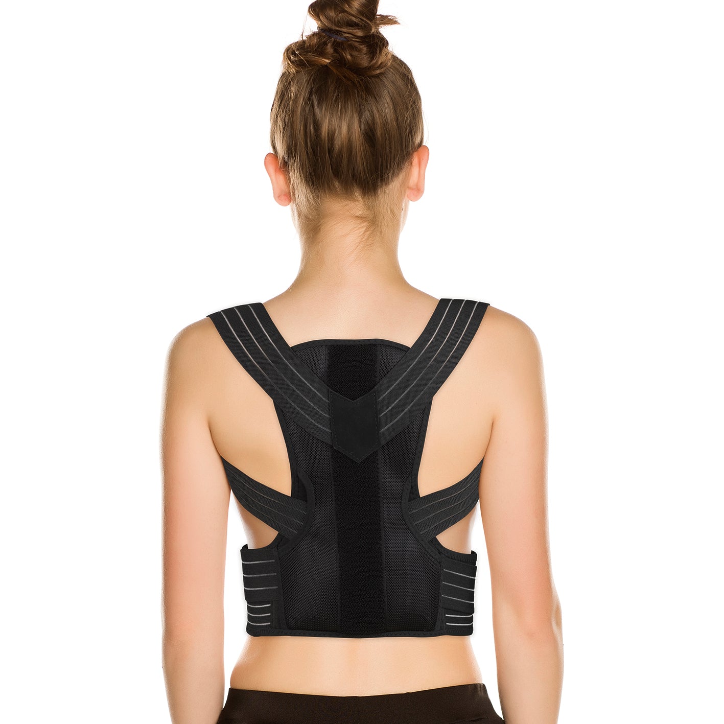 Rückenkorrektor mit Gelpad - L/XL zur Unterstützung der Haltung mit verstellbaren Trägern und integriertem Kühl- und Wärmepad.