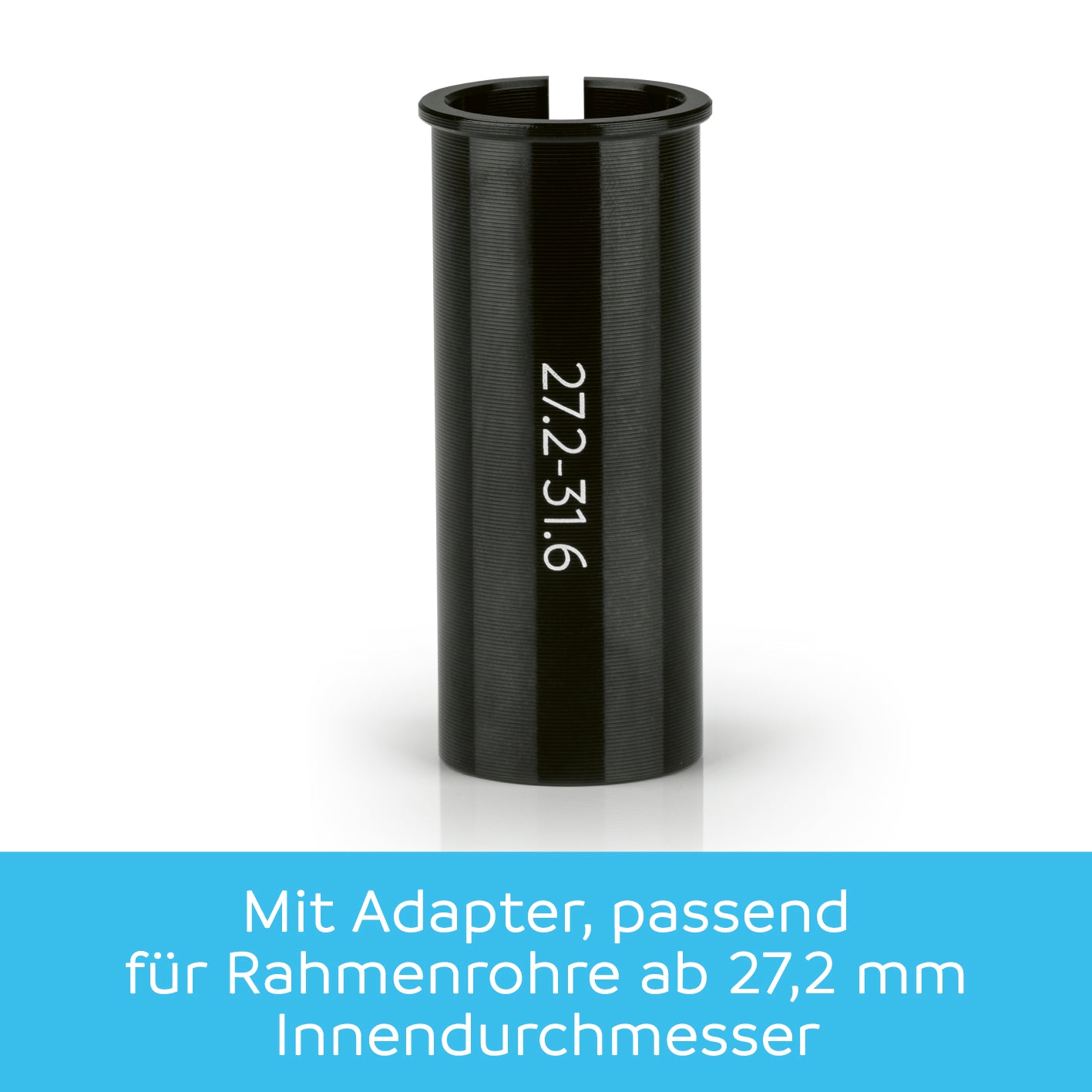 freibeik advanced - Das bewegliche Sattelgelenk 2.0 Adapter für Rahmenrohre ab 27,2 mm Innendurchmesser, für mehr Beweglichkeit und Komfort.