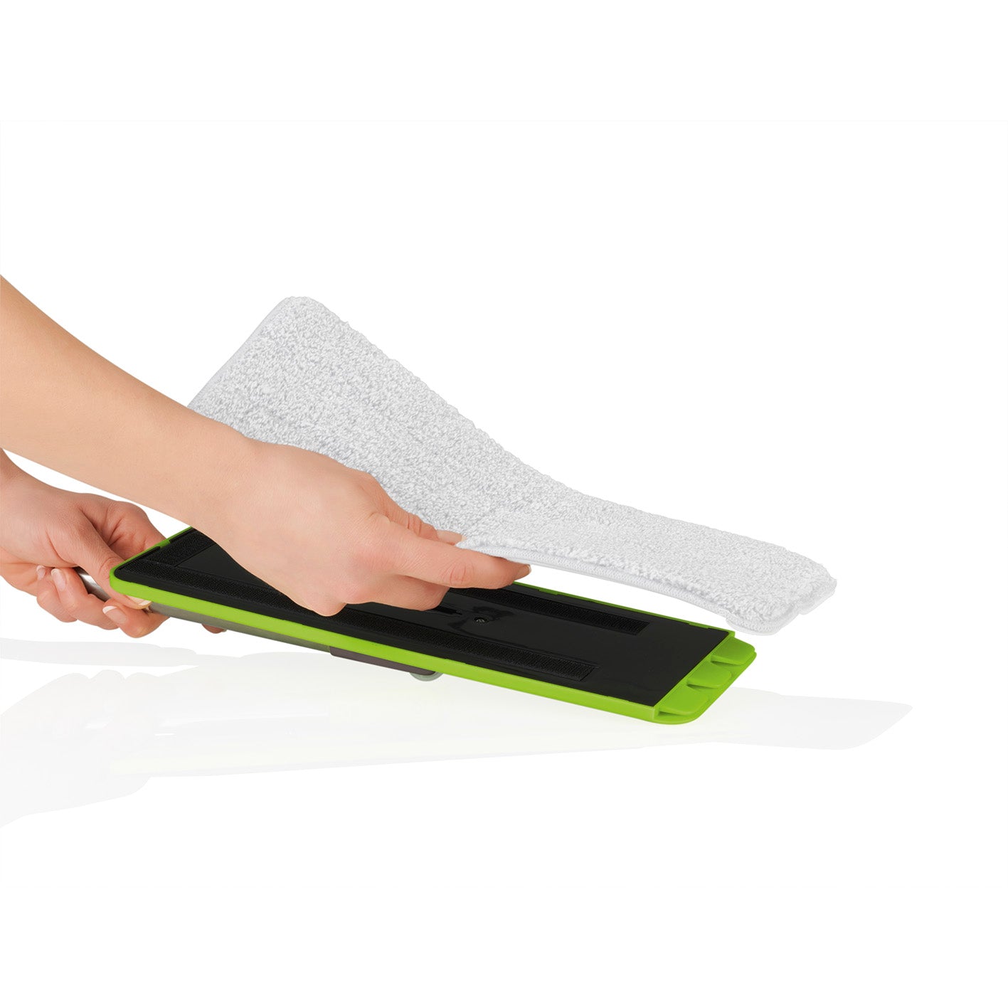 Komfort-Mopp Smart 7,5 l - Eimer mit 2-Kammer-System, Wischmopp mit leicht abnehmbaren, waschbaren Bezug limegreen.