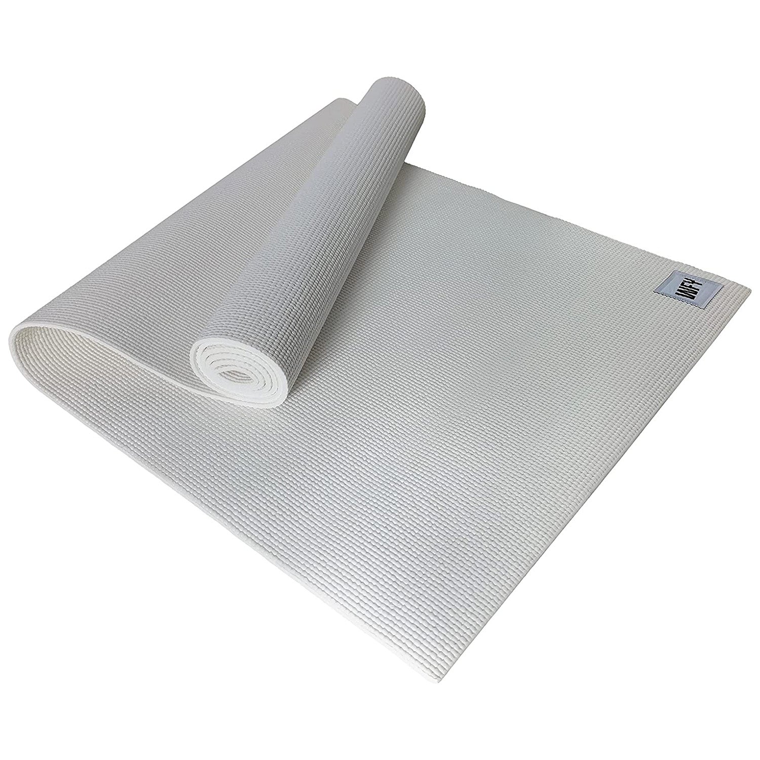 Fitnessmatte Yogamatte "Annapurna Comfort" - 183 x 61 - rutschfeste, weiche Pilates- und Fitnessmatte in Weiß aus hochwertigem NBR-Schaumstoff.