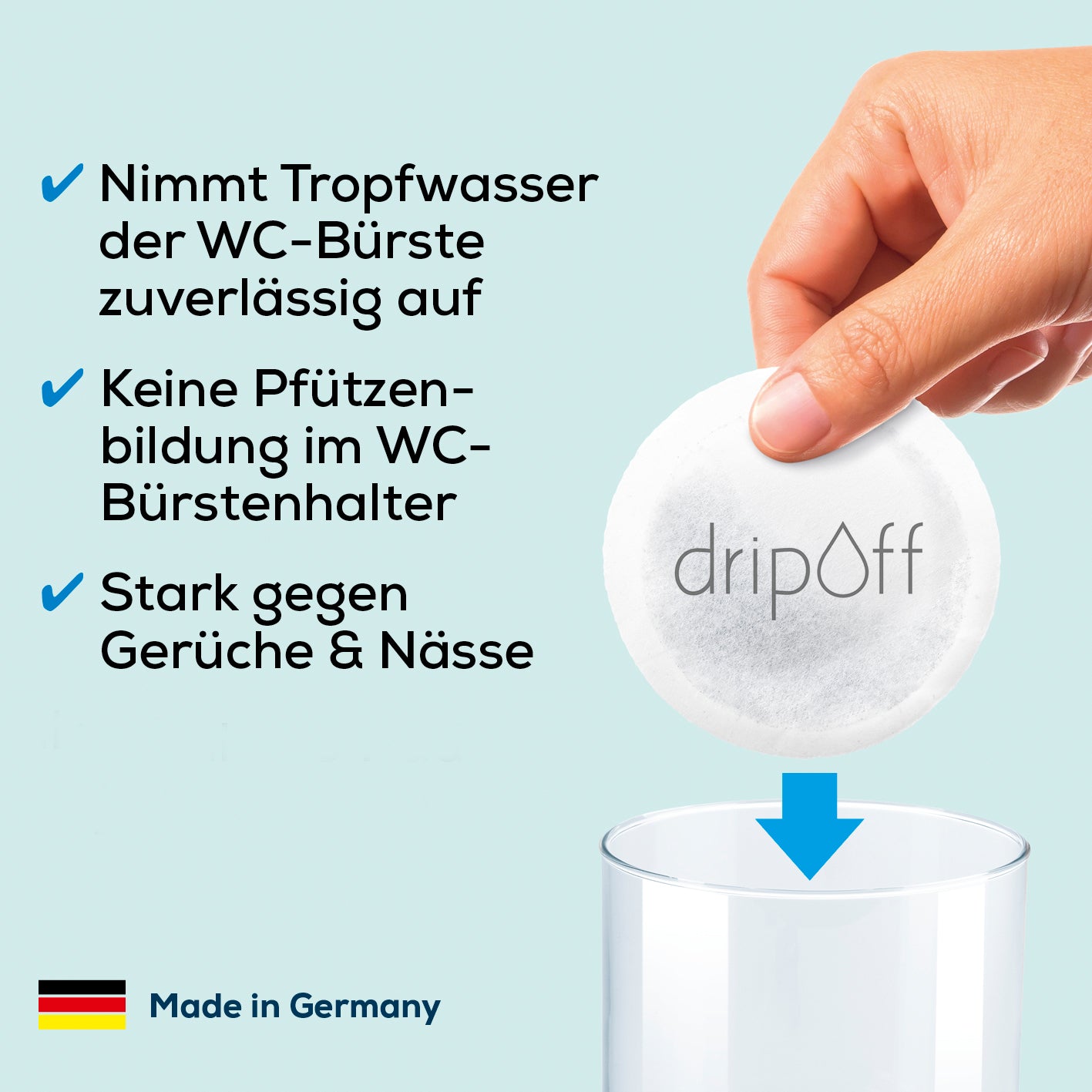 Anti-Nässe-Pad - Einsatz für WC-Bürstenhalter - 50er-Set