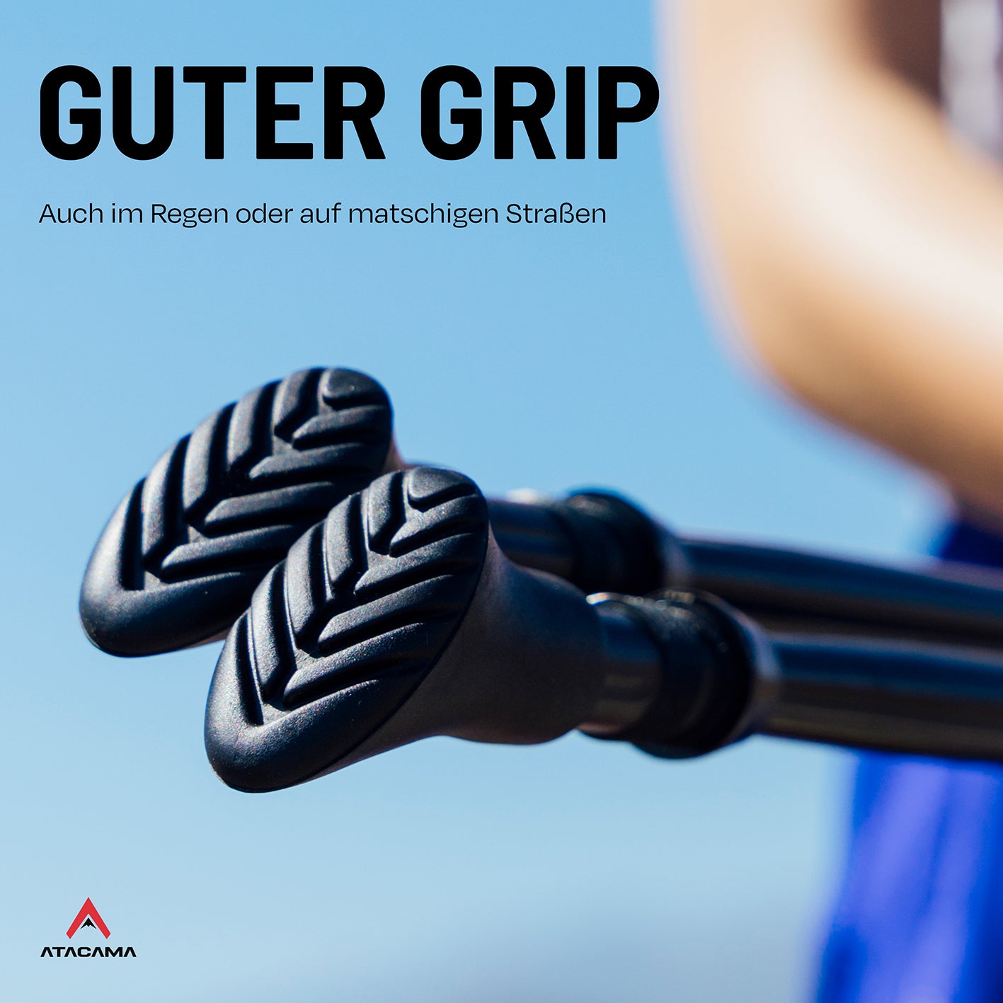 Nordic Walking Gummipuffer - 10er-Set mit rutschfestem Profil für sicheren Halt und Schutz auf Asphalt und matschigen Straßen.