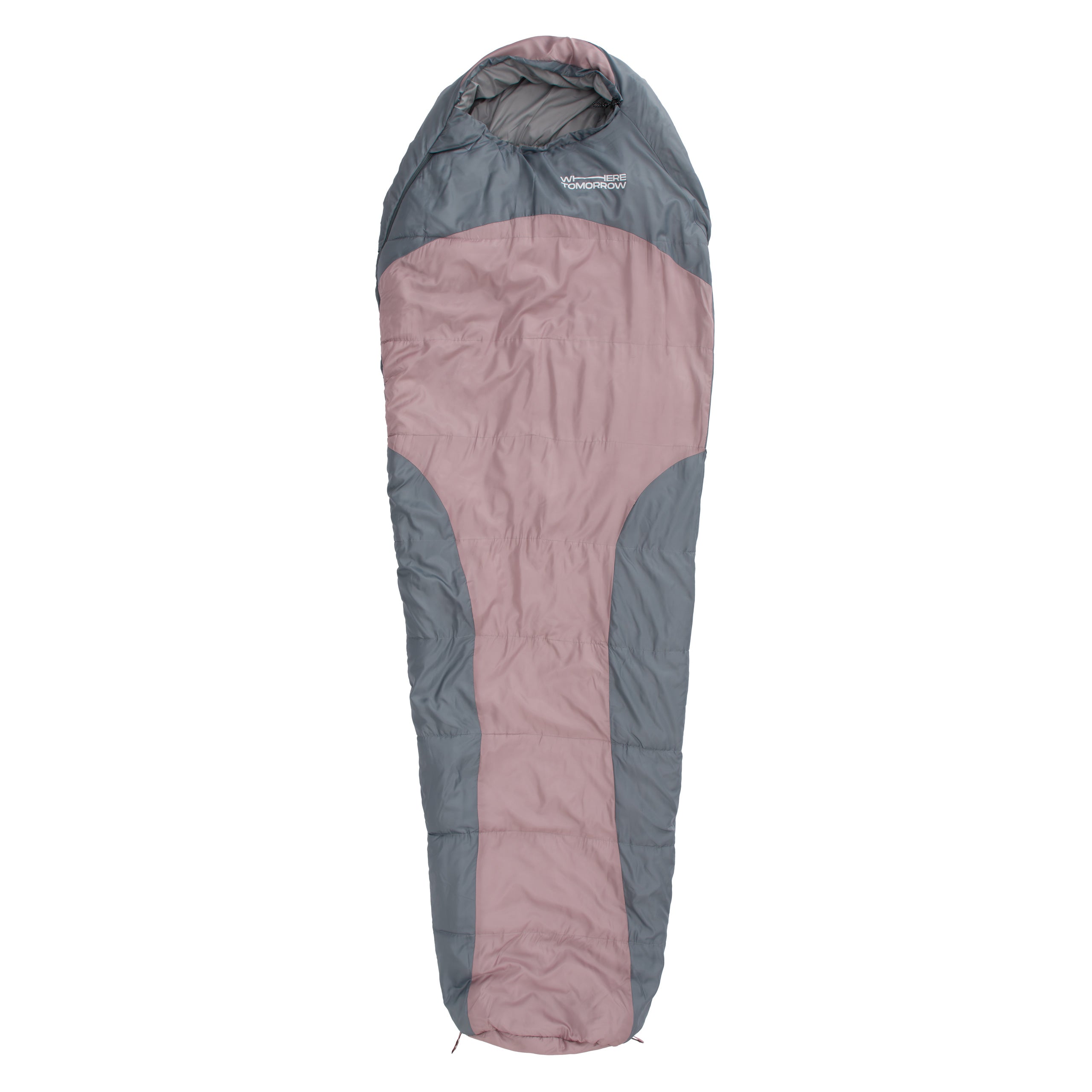 Camping Schlafsack Classic - Mumienschlafsack mit Tasche - 230 x 80 x 55 cm - Rosé