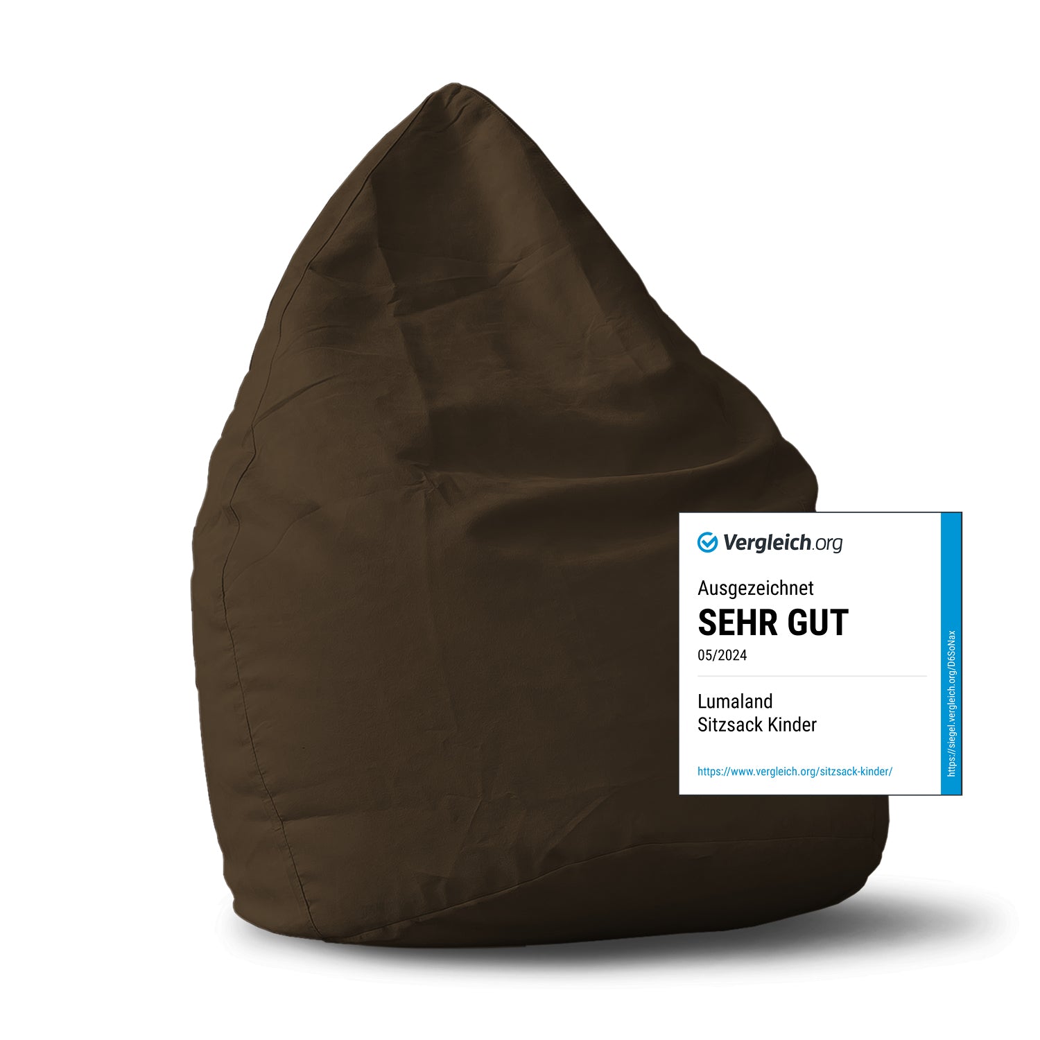 Luxury XL Sitzsack (120 L) - indoor - Braun