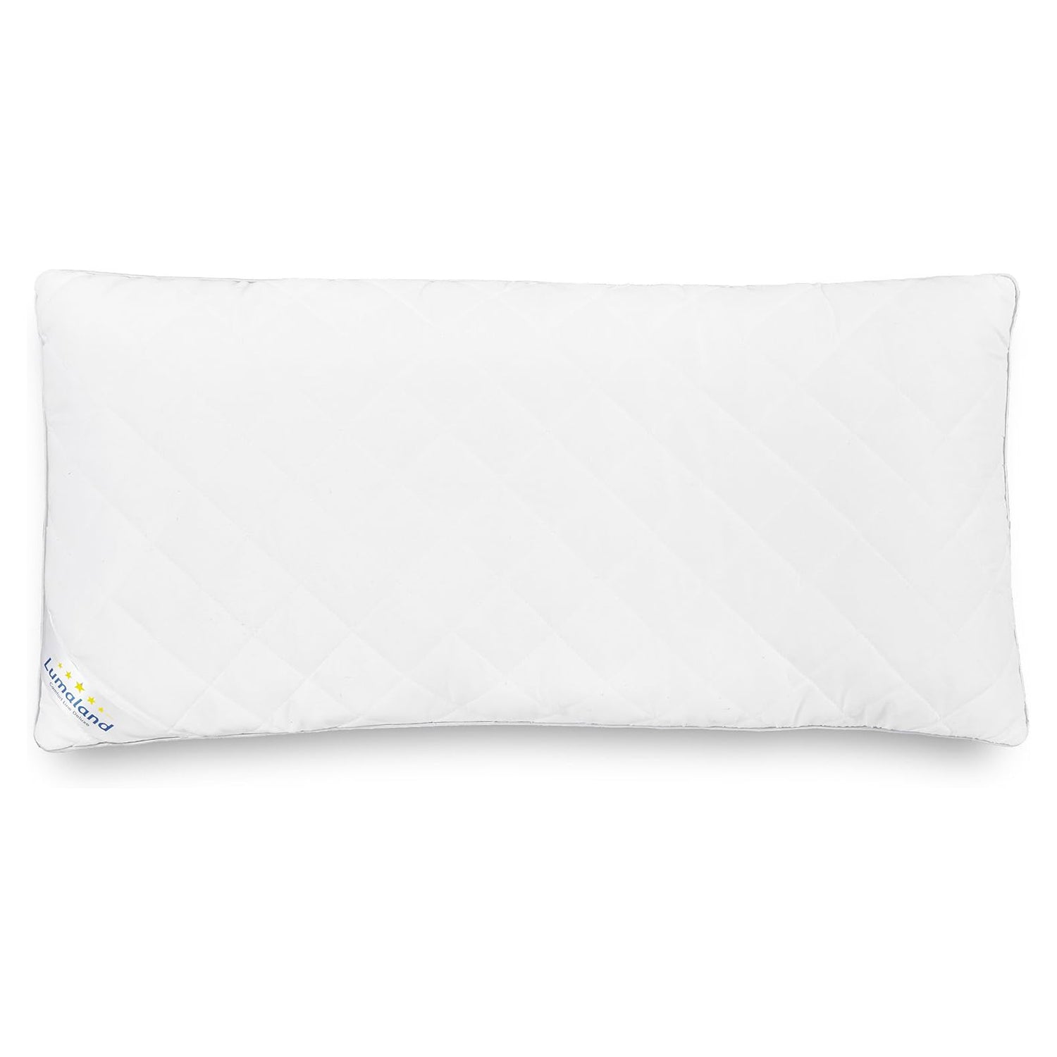 Kopfkissen - 40 x 80 cm - Füllgewicht 800 g weißes, weiches, voluminöses Kissen mit Reißverschluss und doppelseitigem Steppmuster von Lumaland.