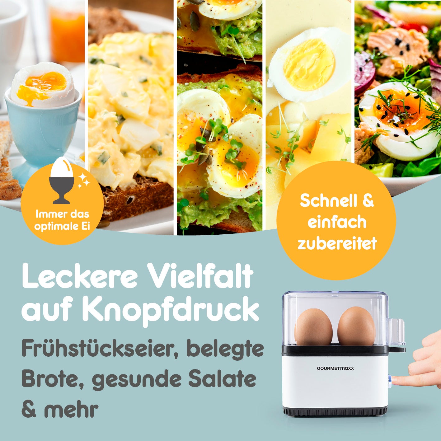 Design-Eierkocher 2 Eier - Weiß