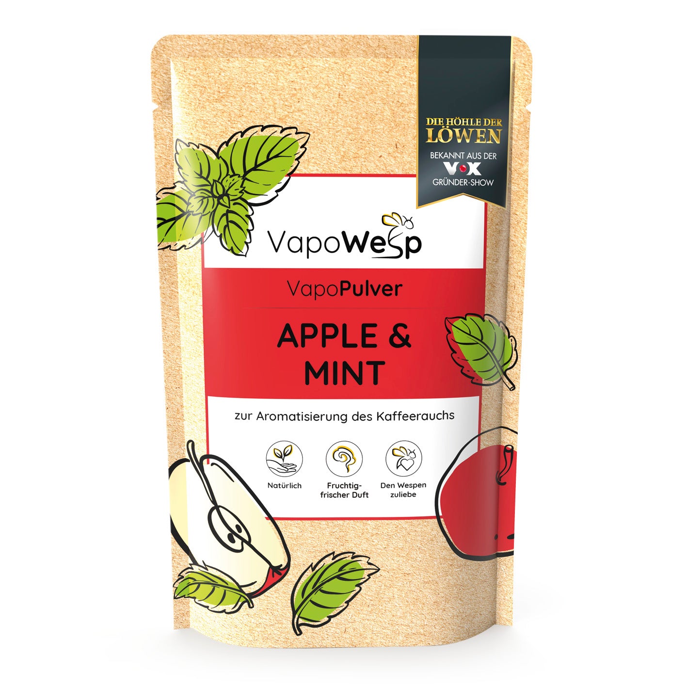 Pulver-Set Orange & Rosemary + Lemon & Basil + Hay Flowers & Thyme + Apple & Mint (je 100 g) für aromatischen Kaffeeduft.