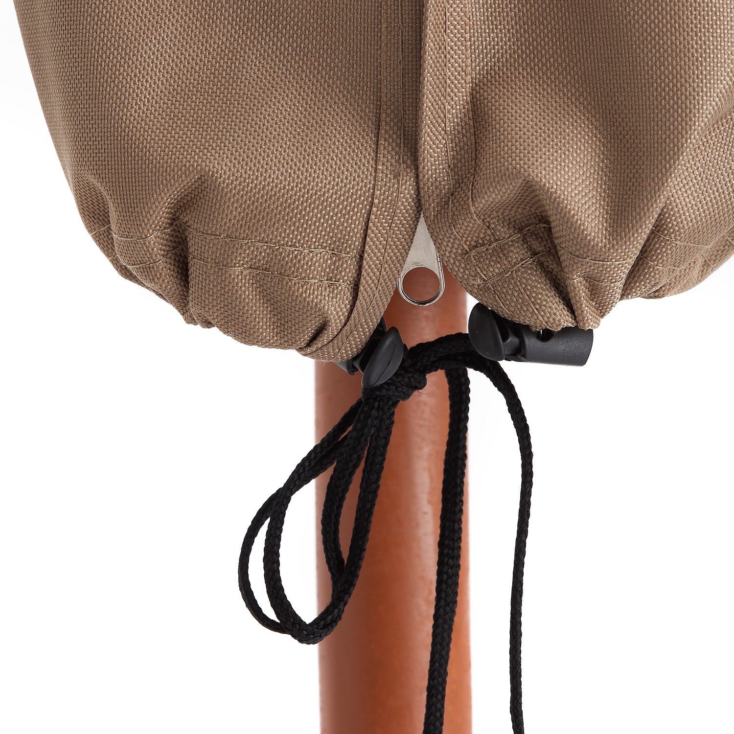 Abdeckung für Sonnenschirm - 160 x 50/65 cm - Beige mit robustem, wasserdichtem Oxford 600D Gewebe und Zugbandverschluss.