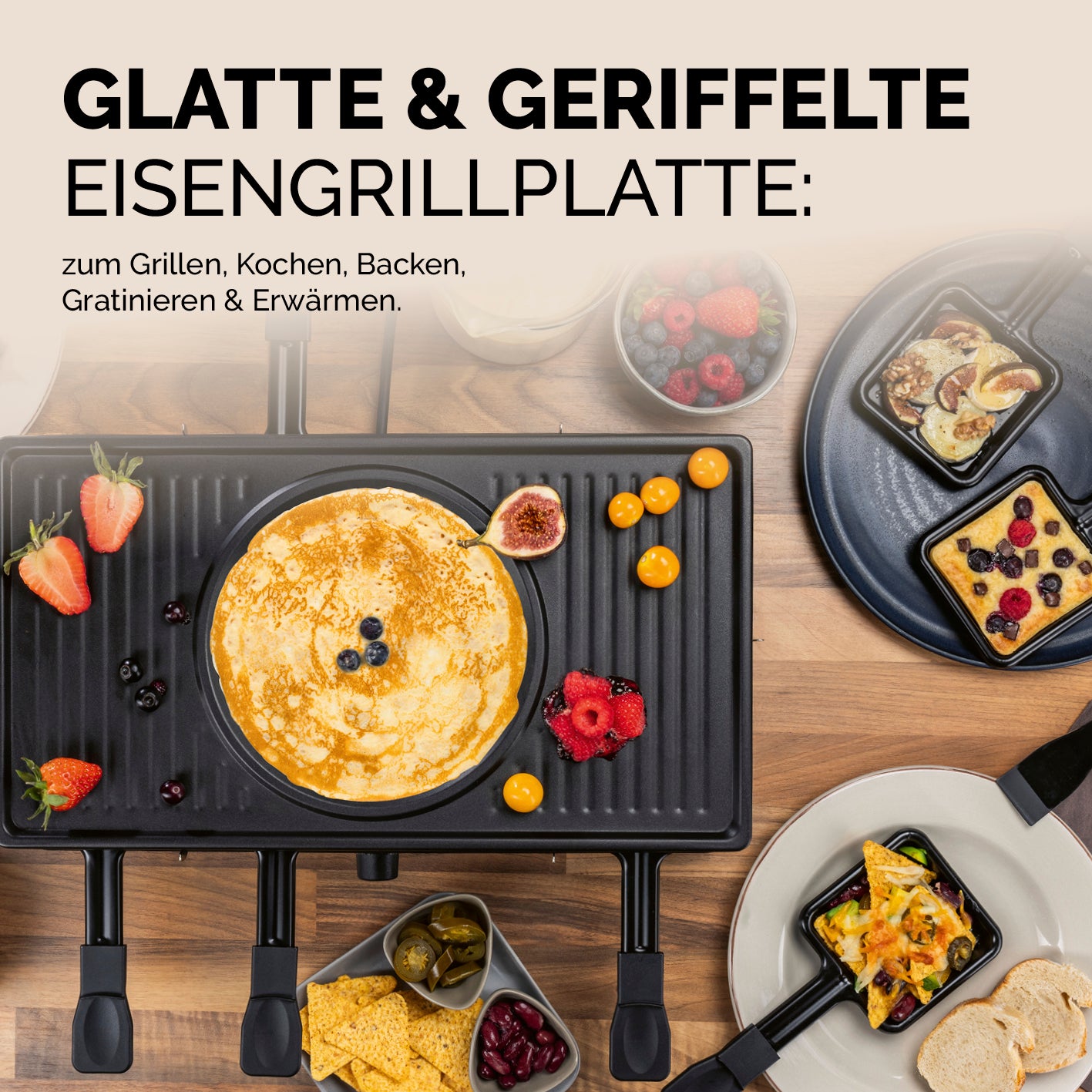 Raclette- und Fondue-Set - 8 Personen