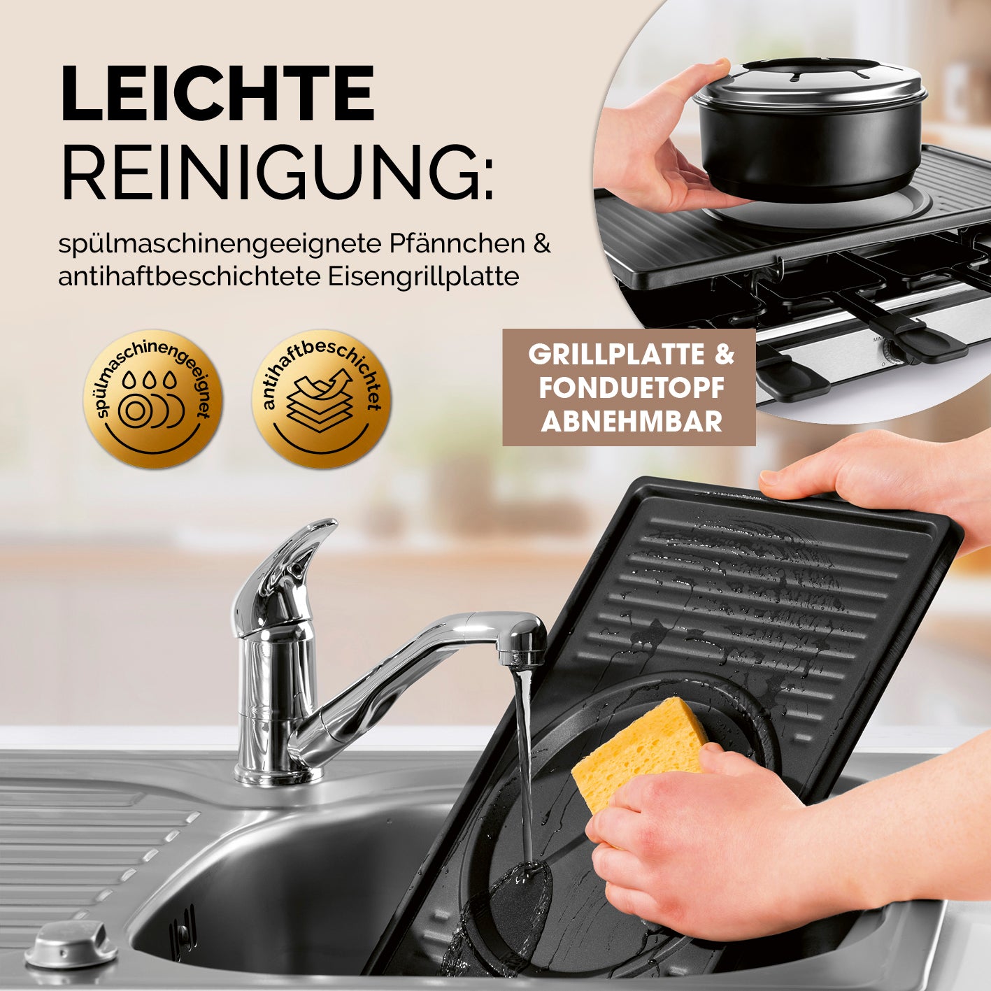Raclette- und Fondue-Set - 8 Personen