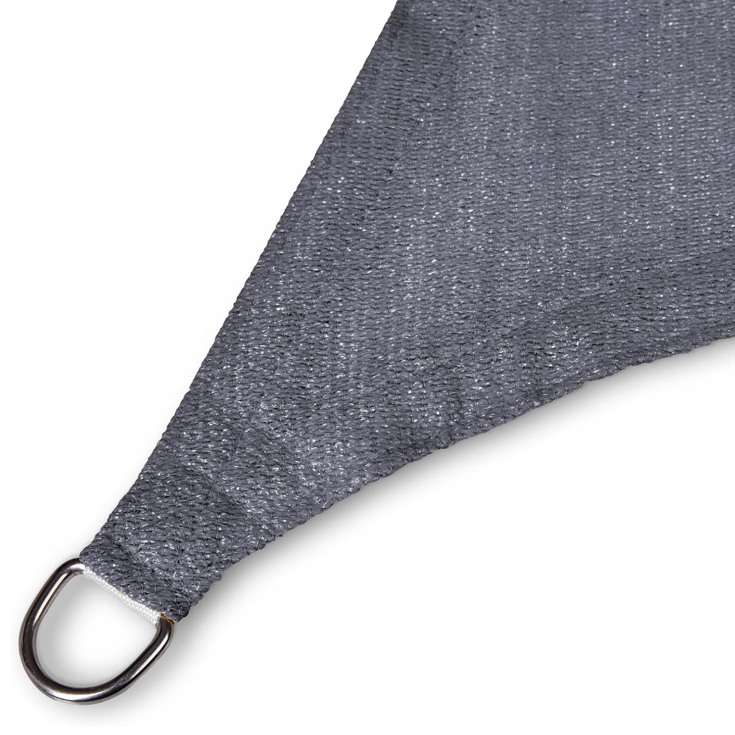 Sonnensegel 100% HDPE mit Stabilisator für UV-Schutz - Rechteck 3 x 4 Meter - Dunkelgrau, reißfestes Material mit Metallring zur Befestigung