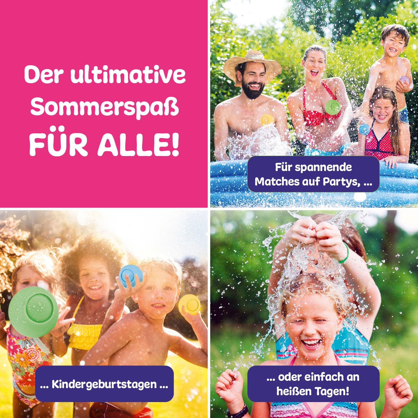 Wiederverwendbare Wasserbomben - 24 Stück