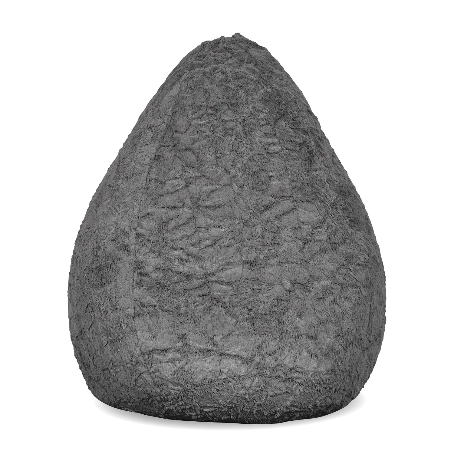 Luxury Fluffy Sitzsack (120 L) - indoor - Grau, weiches Webplüsch, formanpassend, robust und geruchsneutral, 120 Liter Füllmenge.