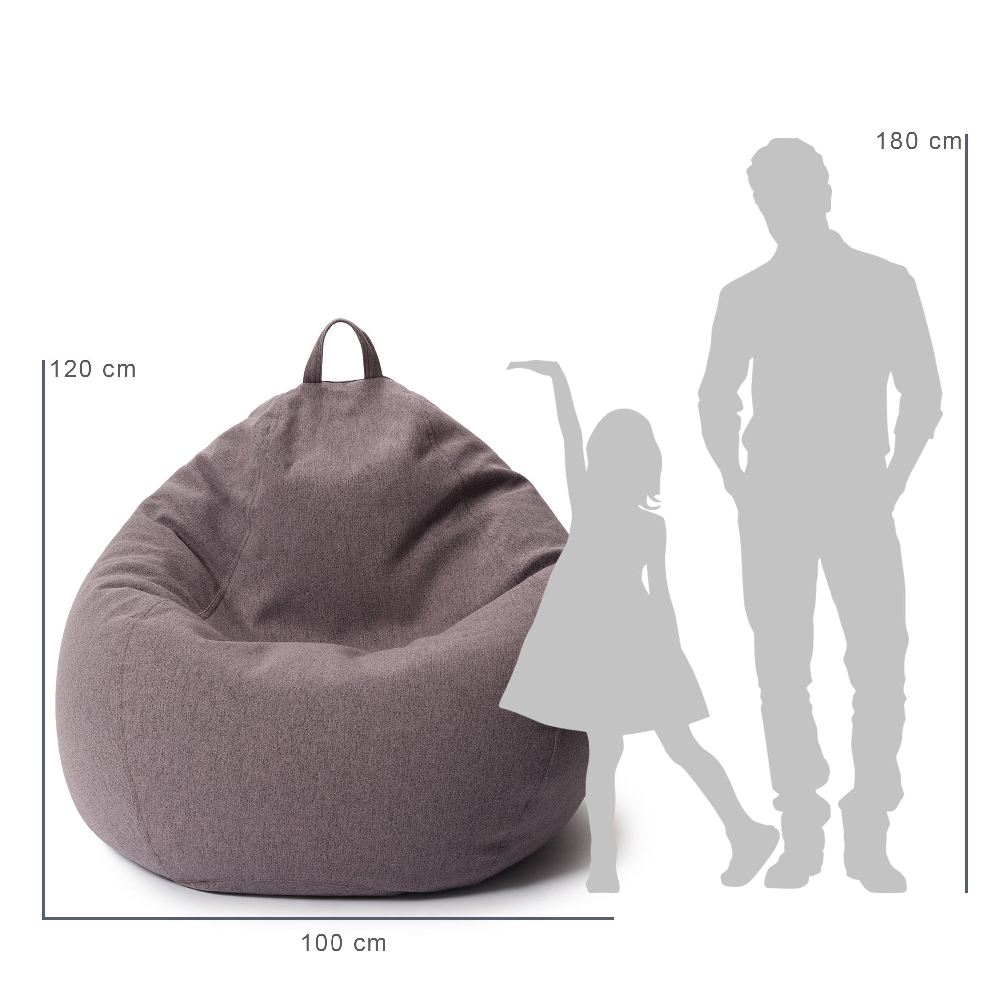 Comfort Line Sitzsack XXL (315 L) - indoor - Dunkelgrau