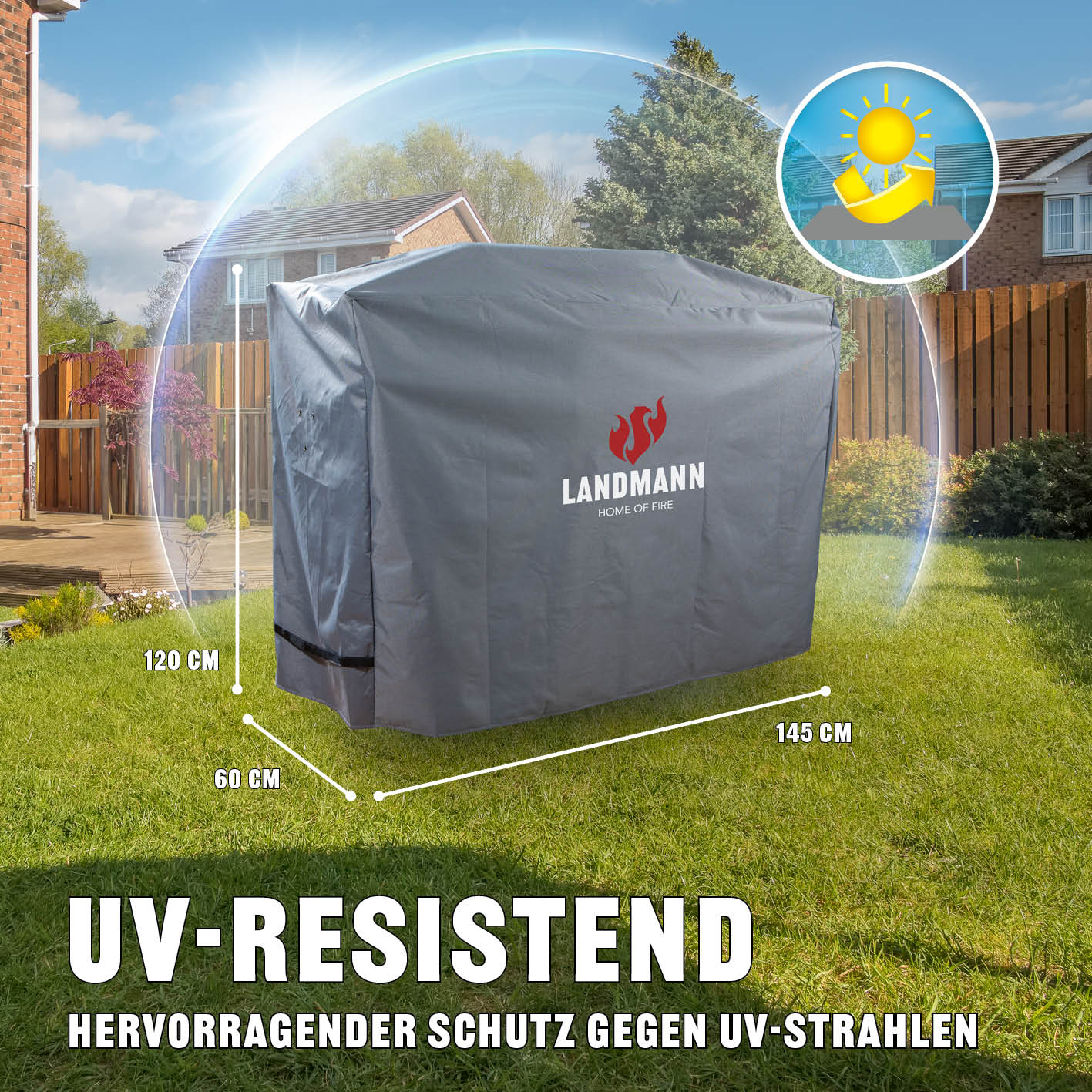 Premium Wetterschutzhaube - 62 x 148 x 120 cm, UV-beständig, wasserdicht und kältebeständig für optimalen Wetterschutz