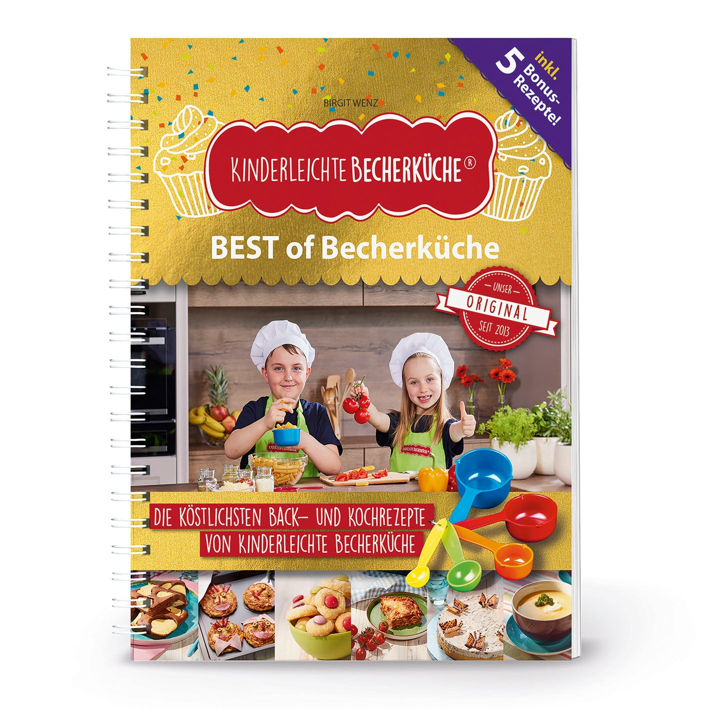 BEST of Becherküche Back- und Kochbuch mit 5 Messbechern, Keksdose und Bonusrezepten für Kinder ab 4 Jahren.