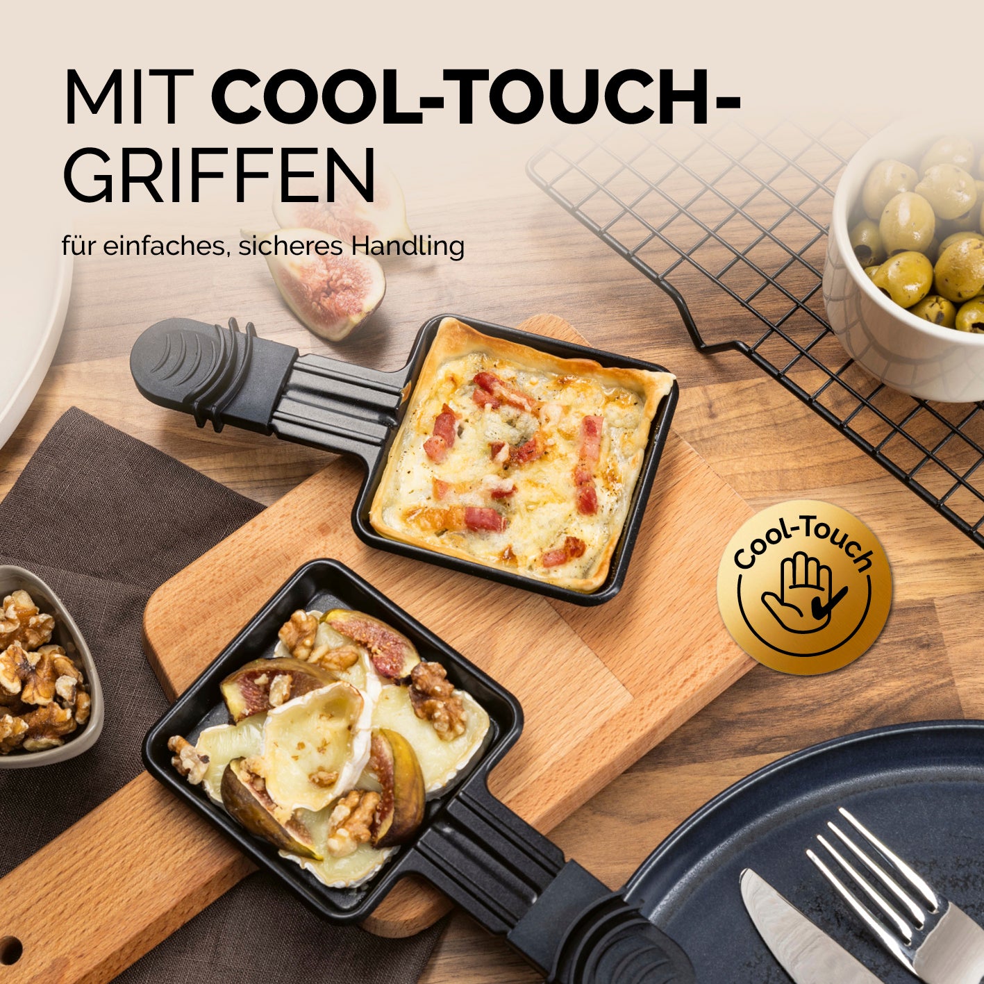 Raclette- und Fondue-Set - 8 Personen