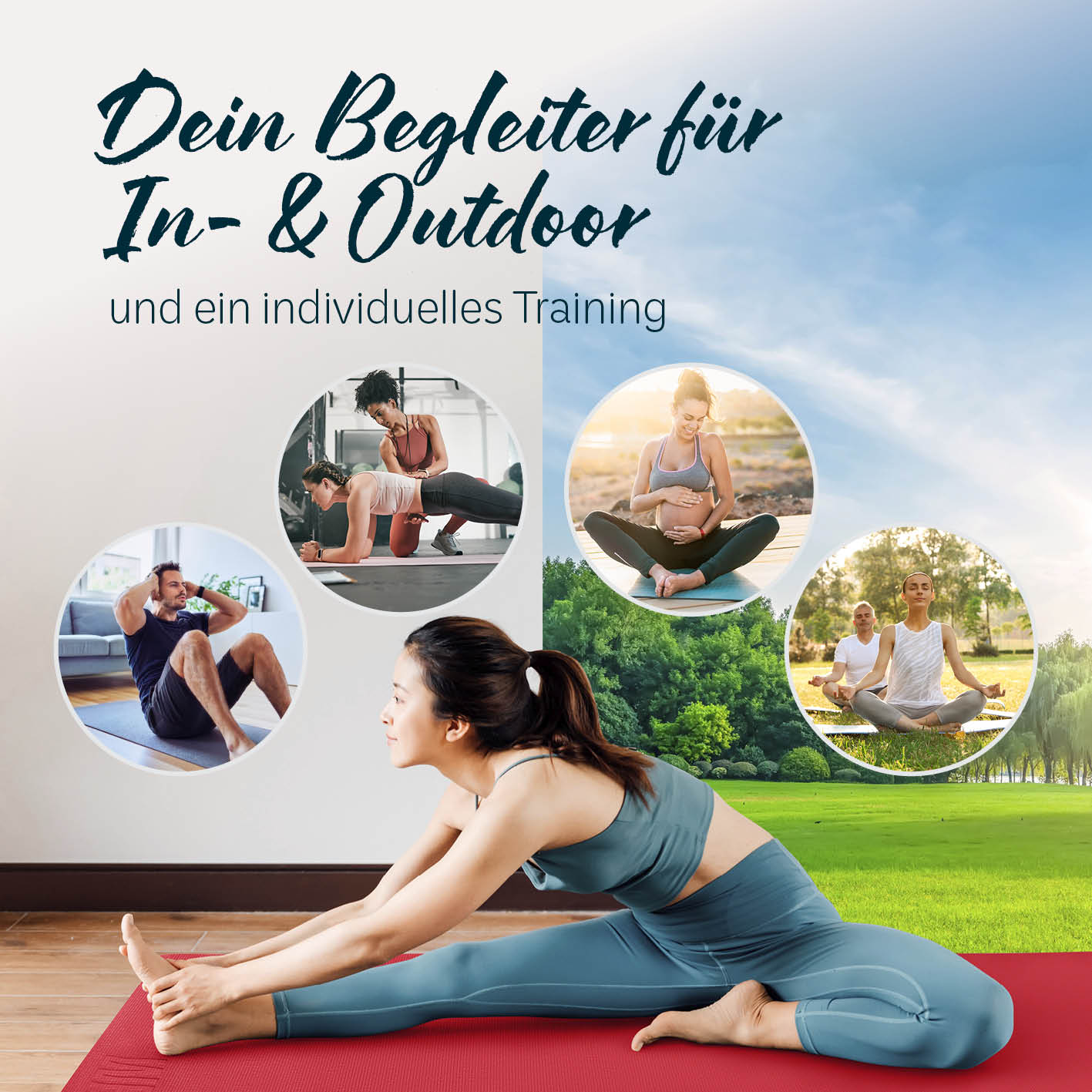 Yogamatte Kirana - 183 x 61 x 0,4 cm - Himbeerrot für komfortables Training und Flexibilität bei Pilates, Fitness und Workouts indoor & outdoor.