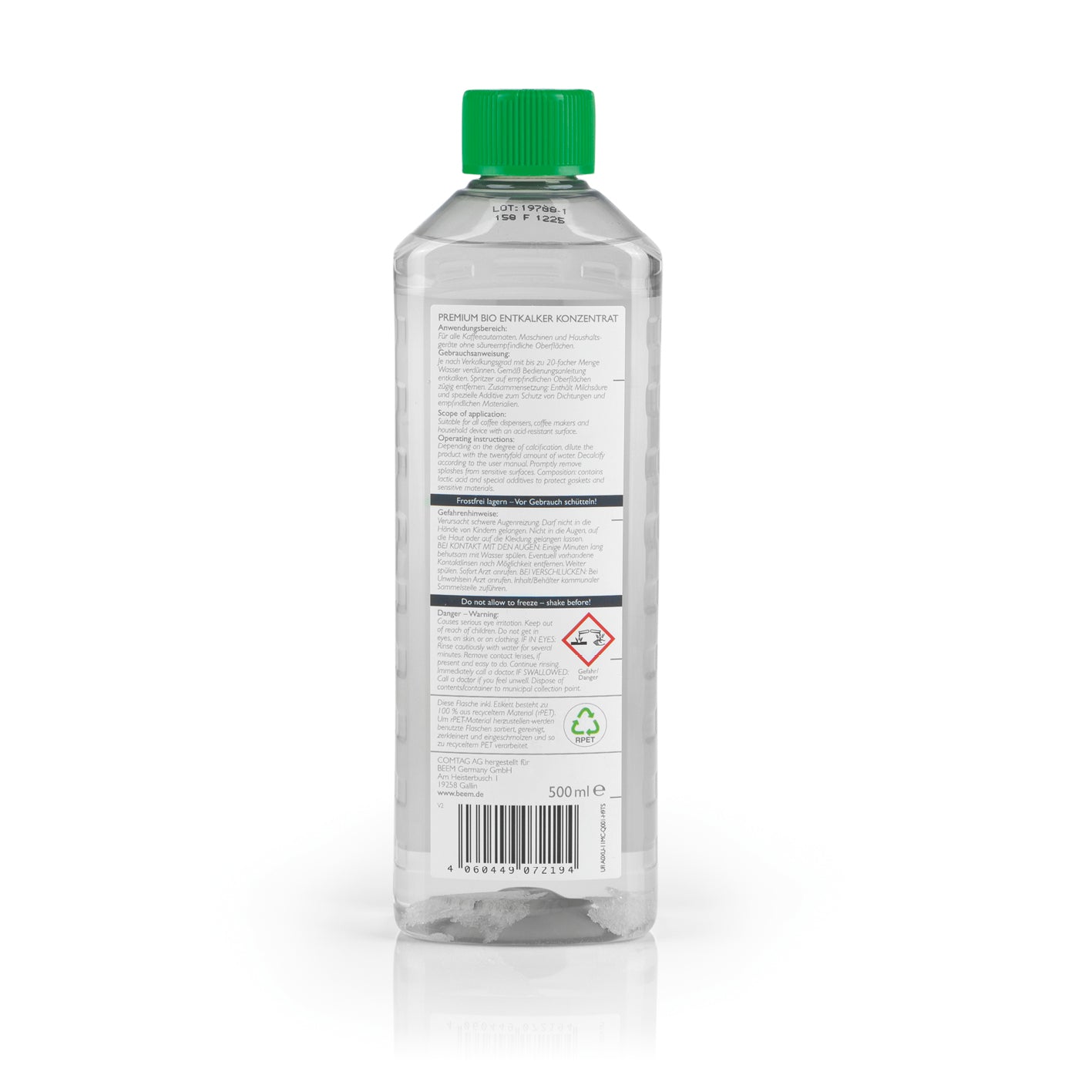 PREMIUM Bio Entkalker Konzentrat - 0,5 l, kraftvolles, materialschonendes und umweltverträgliches Flüssigkonzentrat zur Entkalkung.