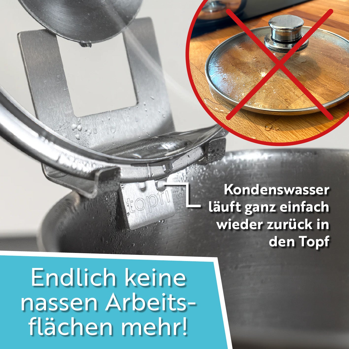 Topfdeckelhalter für Töpfe & Pfannen