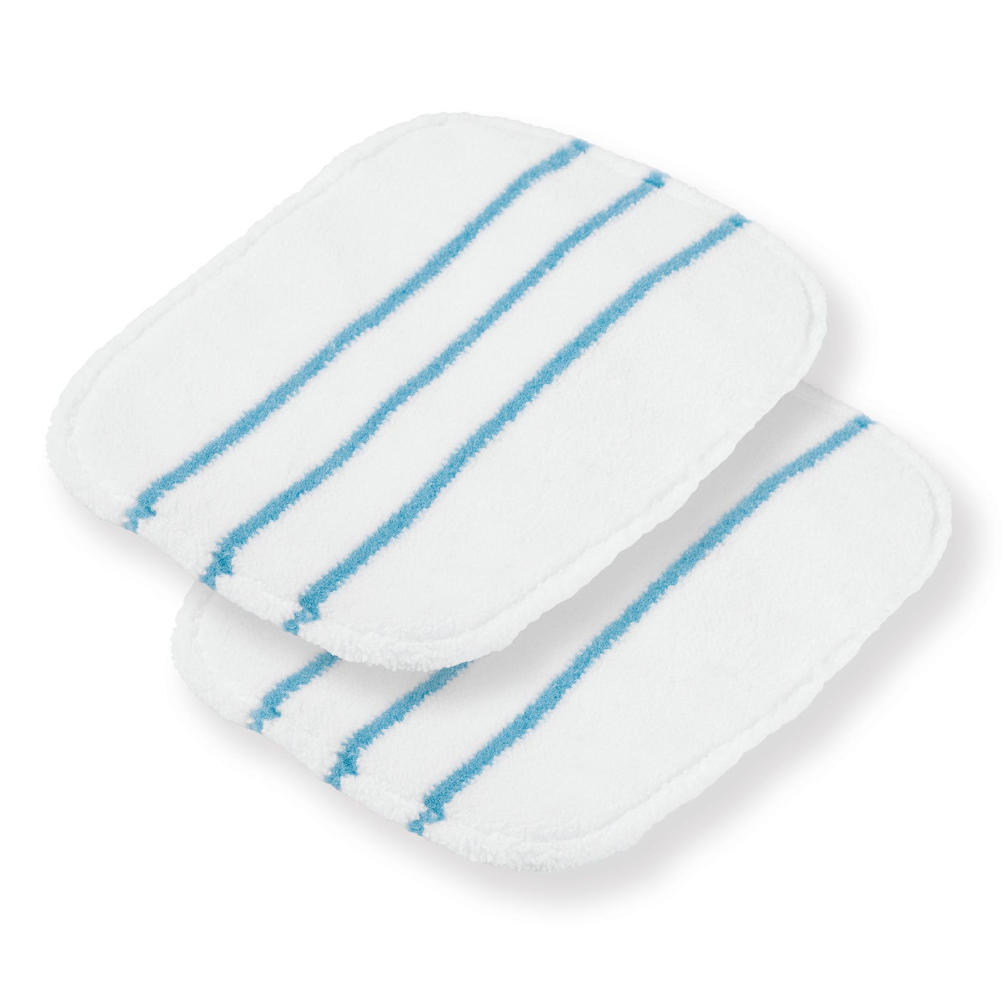 Bodentuch für Dampfbesen Vibration - 2er-Set, weiß, passend für MAXXMEE Vibrations-Dampfbesen, maschinenwaschbar bis 40 °C.