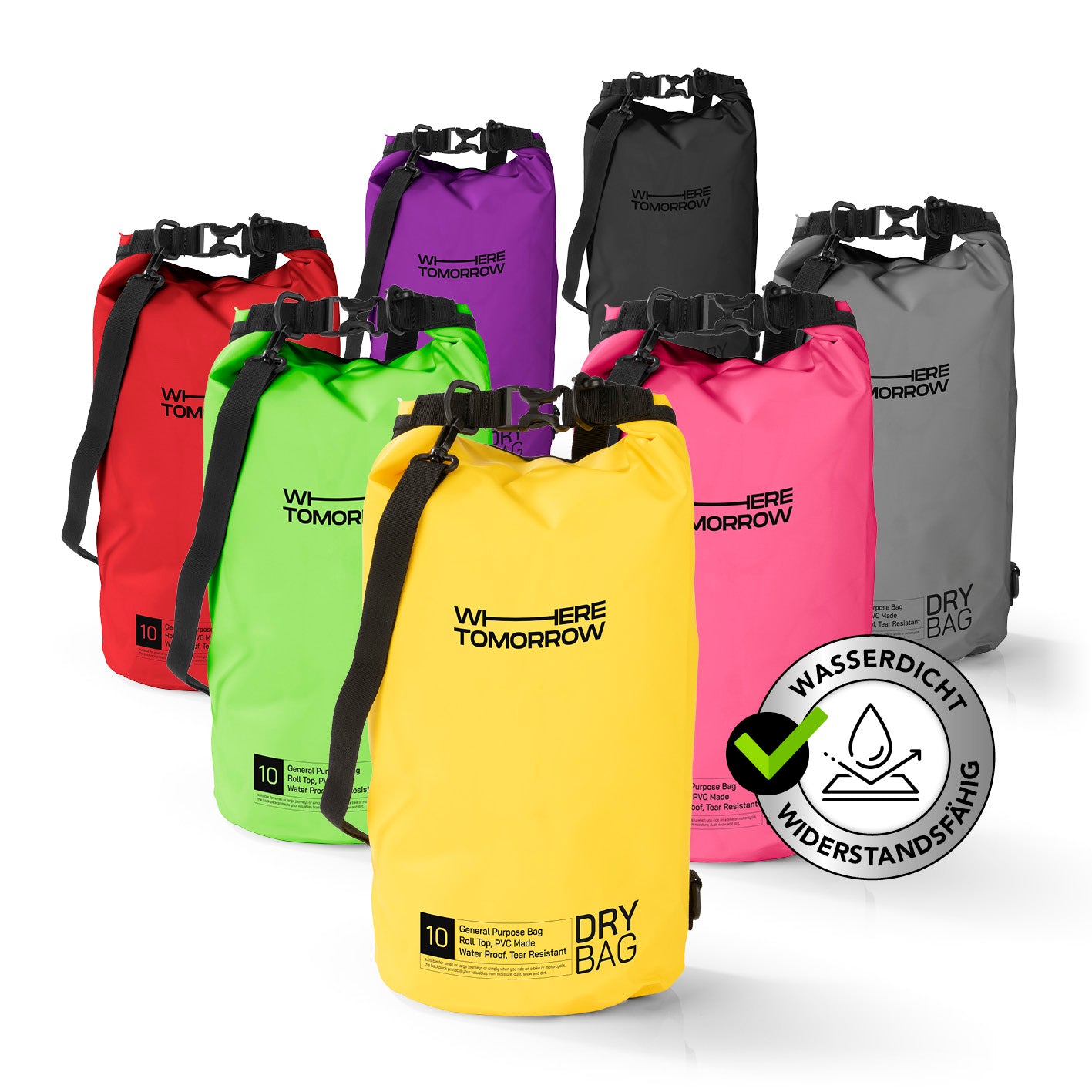 Dry Bag 10L - Style 01 - Gelb