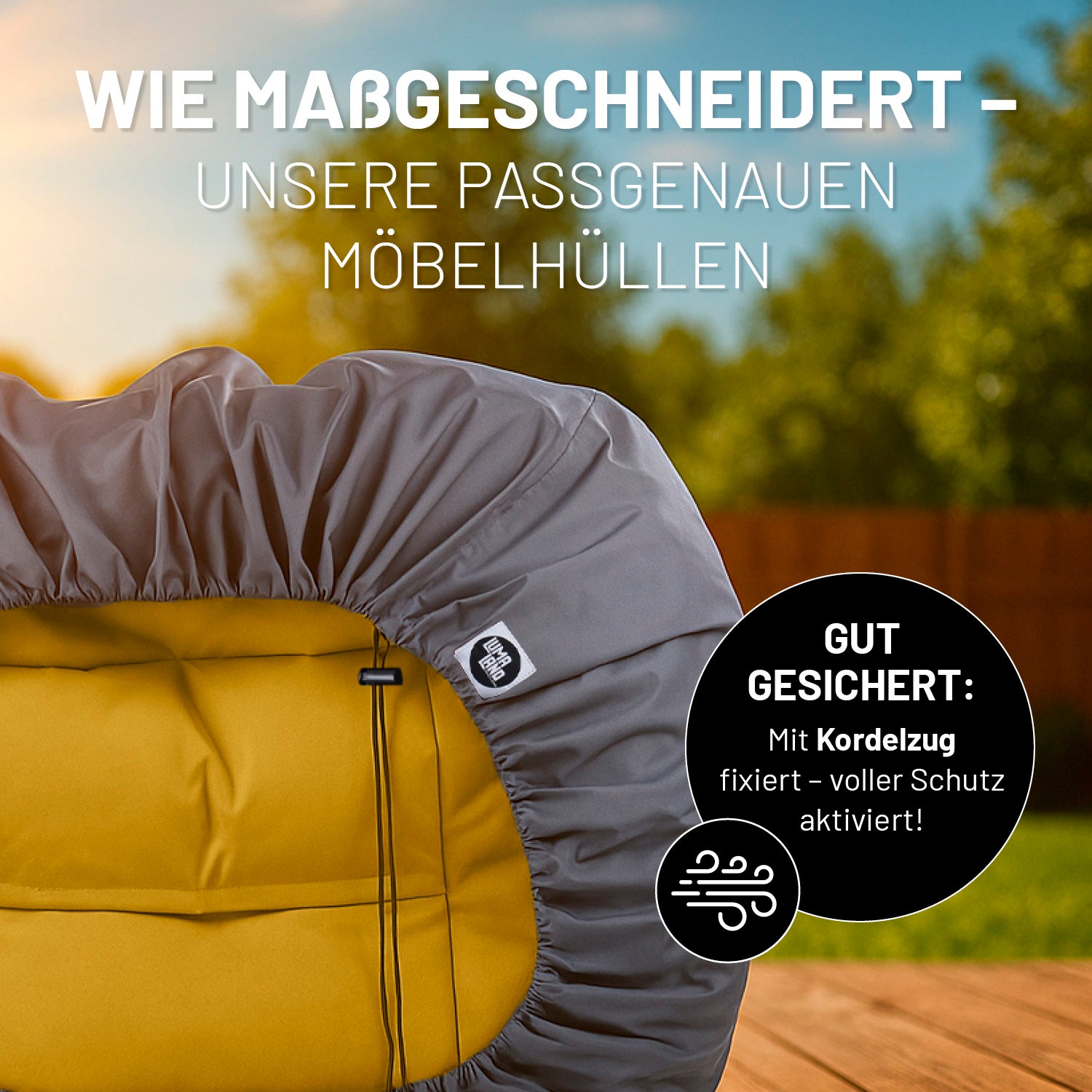 Wetterschutzhaube für 2 Modulare Elemente - 165 x 85 x 75 cm