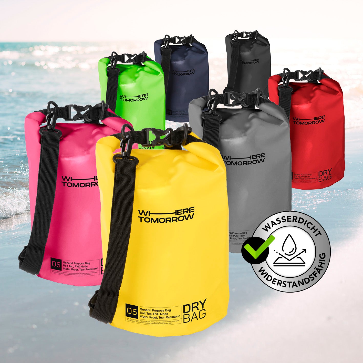 Dry Bag 5L - Style 01 - Gelb