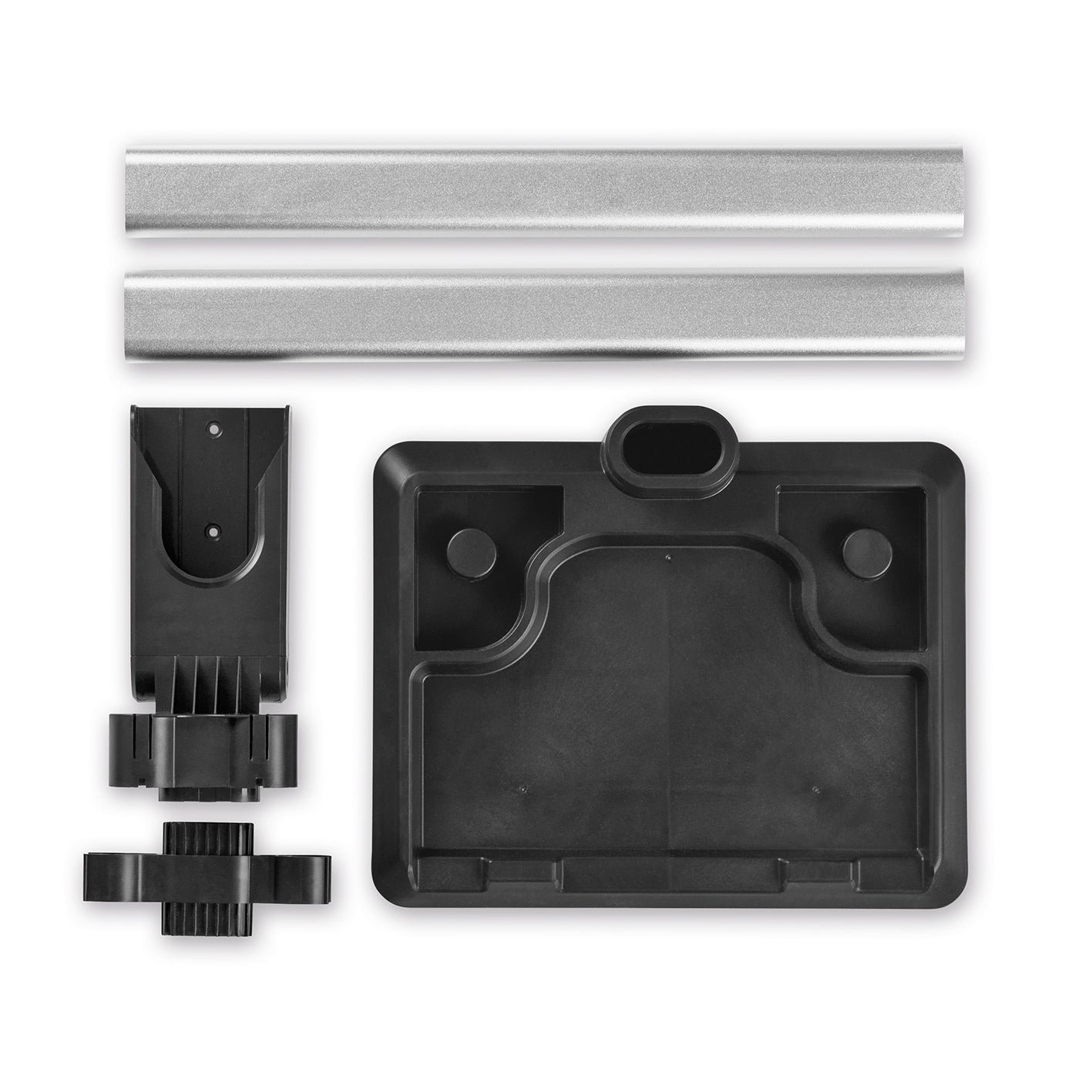 Standhalterung für die Clever Clean Serie schwarz zum einfachen Aufstellen ohne Bohren mit Ladestation für MAXXMEE Akku-Staubsauger