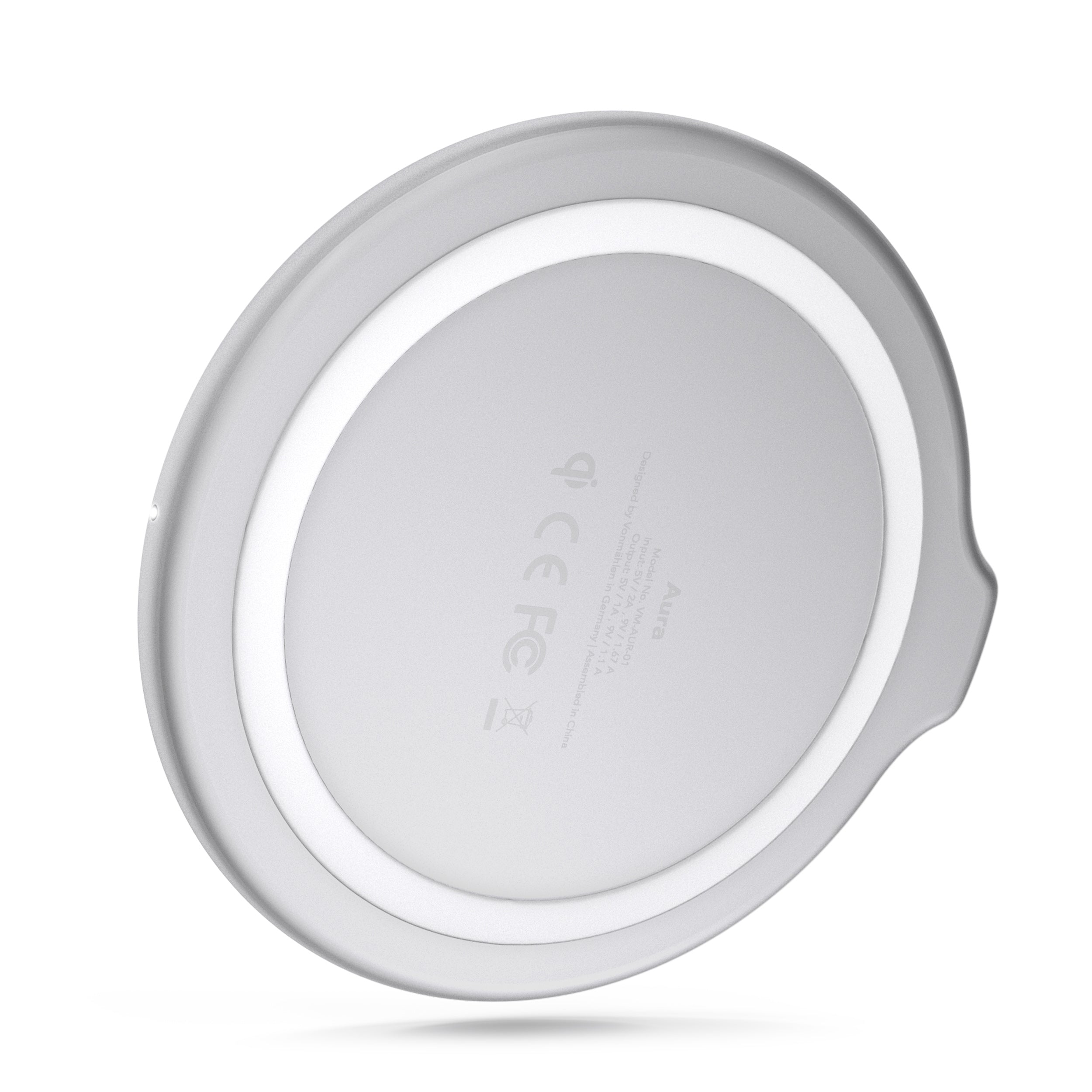 Wireless Ladegerät Aura lite 15W - silber