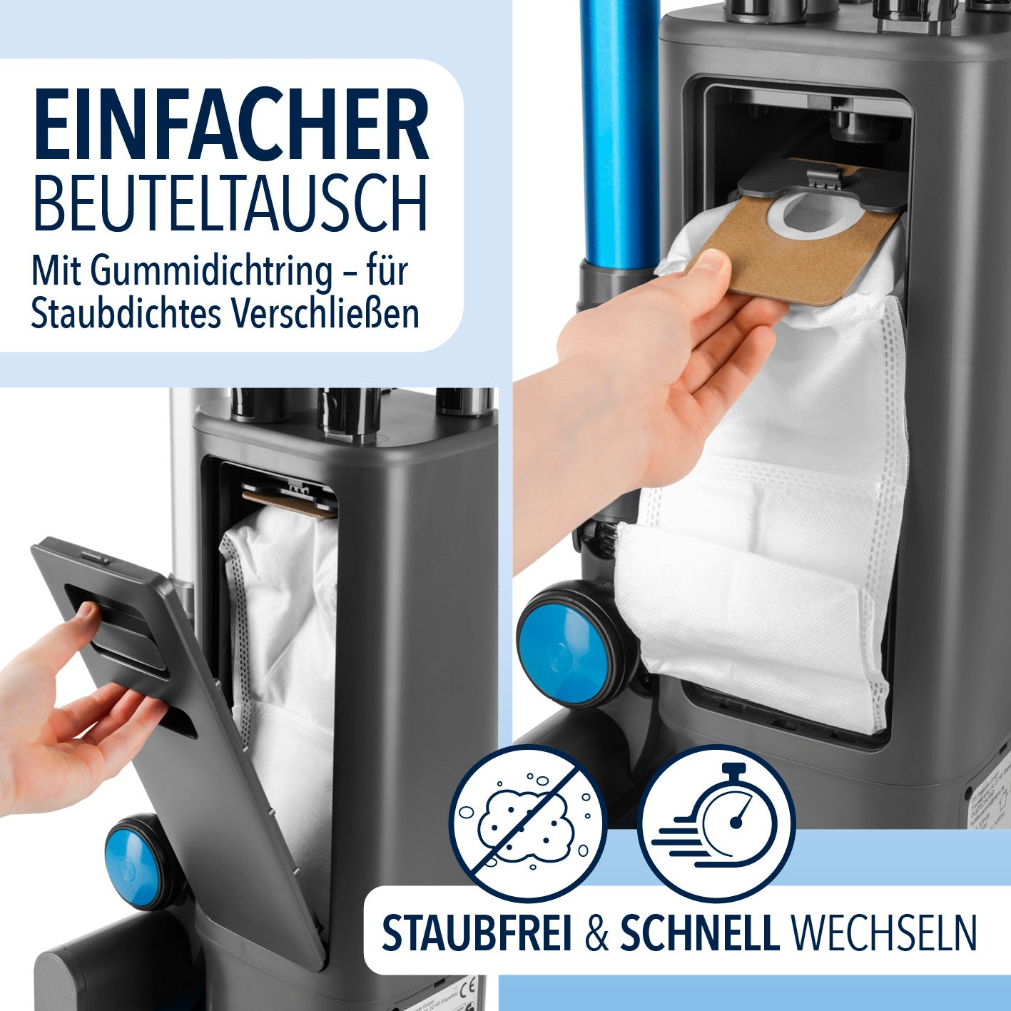 Staubbeutel 10er-Set für CLEANmaxx AeroTec 500 Absaugstation – staubdicht, reißfest und einfach zu wechseln für sauberes Entleeren.