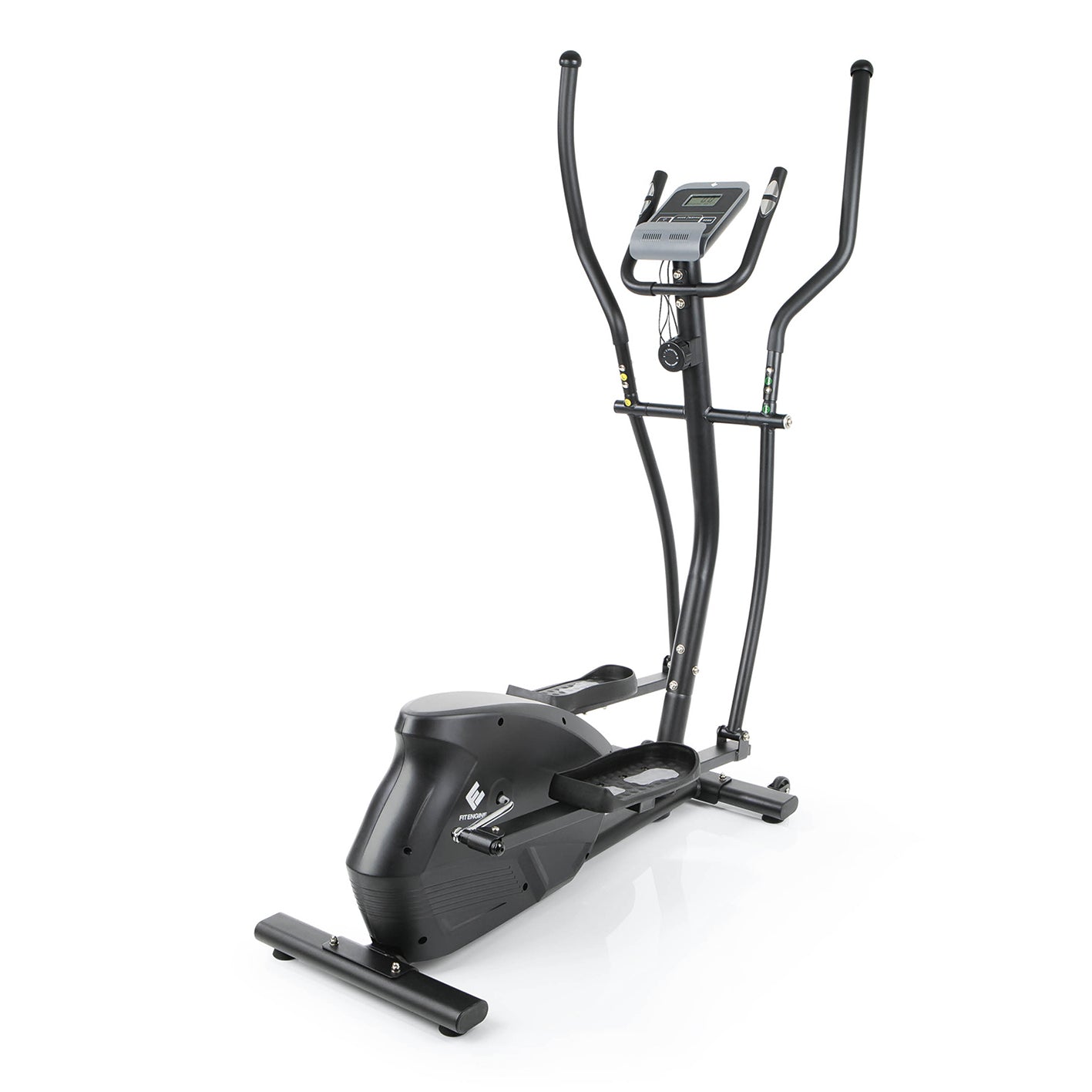 Crosstrainer - belastbar bis 150 kg mit 10 Schwierigkeitsstufen, Pulssensoren, großem Display und rutschfesten Pedalen.