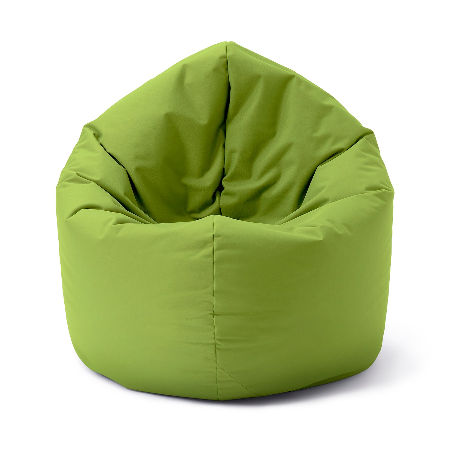 Sitzsack Drops (300 L) - Grün, leichter und langlebiger Sitzsack für drinnen und draußen mit pflegeleichtem Material und verdecktem Reißverschluss.