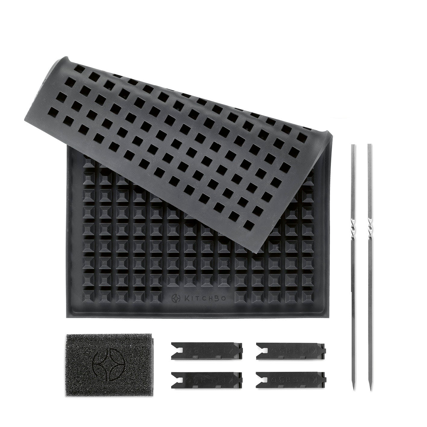 Starter Set - Silikon-Backmatte inkl. 2 Spieße + 4 Steine + 1 Schwamm