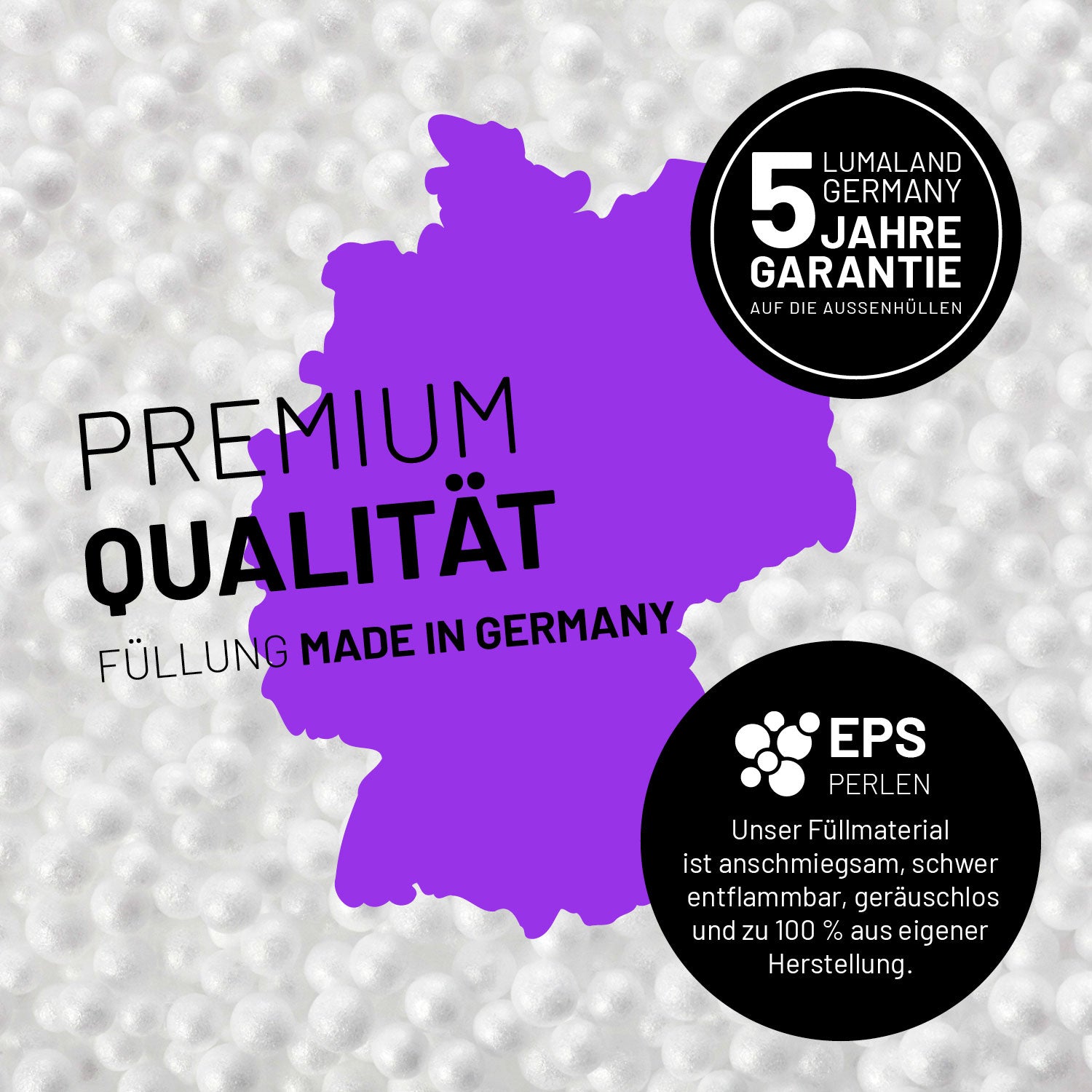 Luxury Basketball Sitzsack (300 L) mit Premium EPS-Perlenfüllung, waschbarem Bezug und 5 Jahre Garantie – Indoor & Outdoor geeignet.