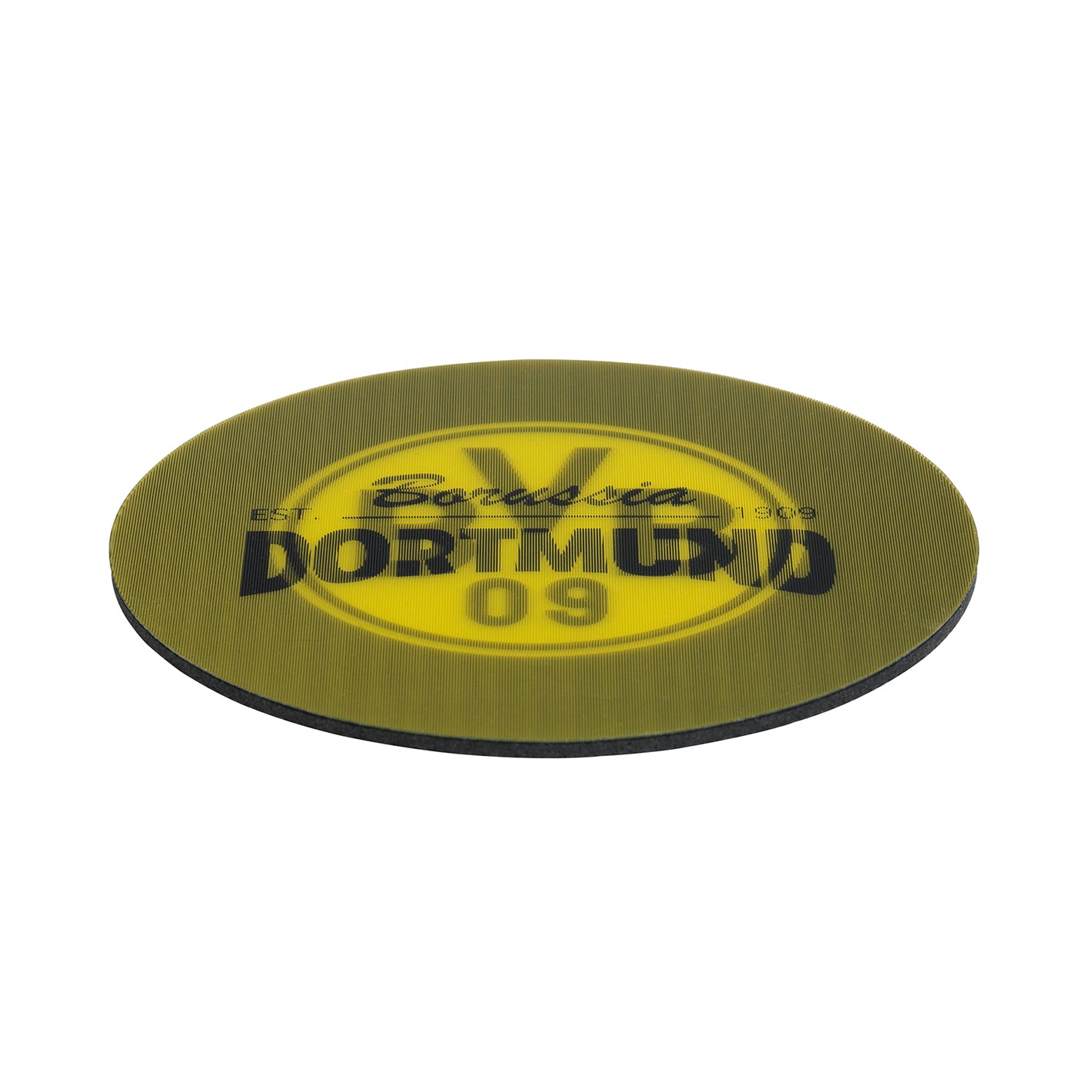 Untersetzer 3D - 10,5 x 10,5 cm - 5er-Set - gelb/schwarz mit Logo