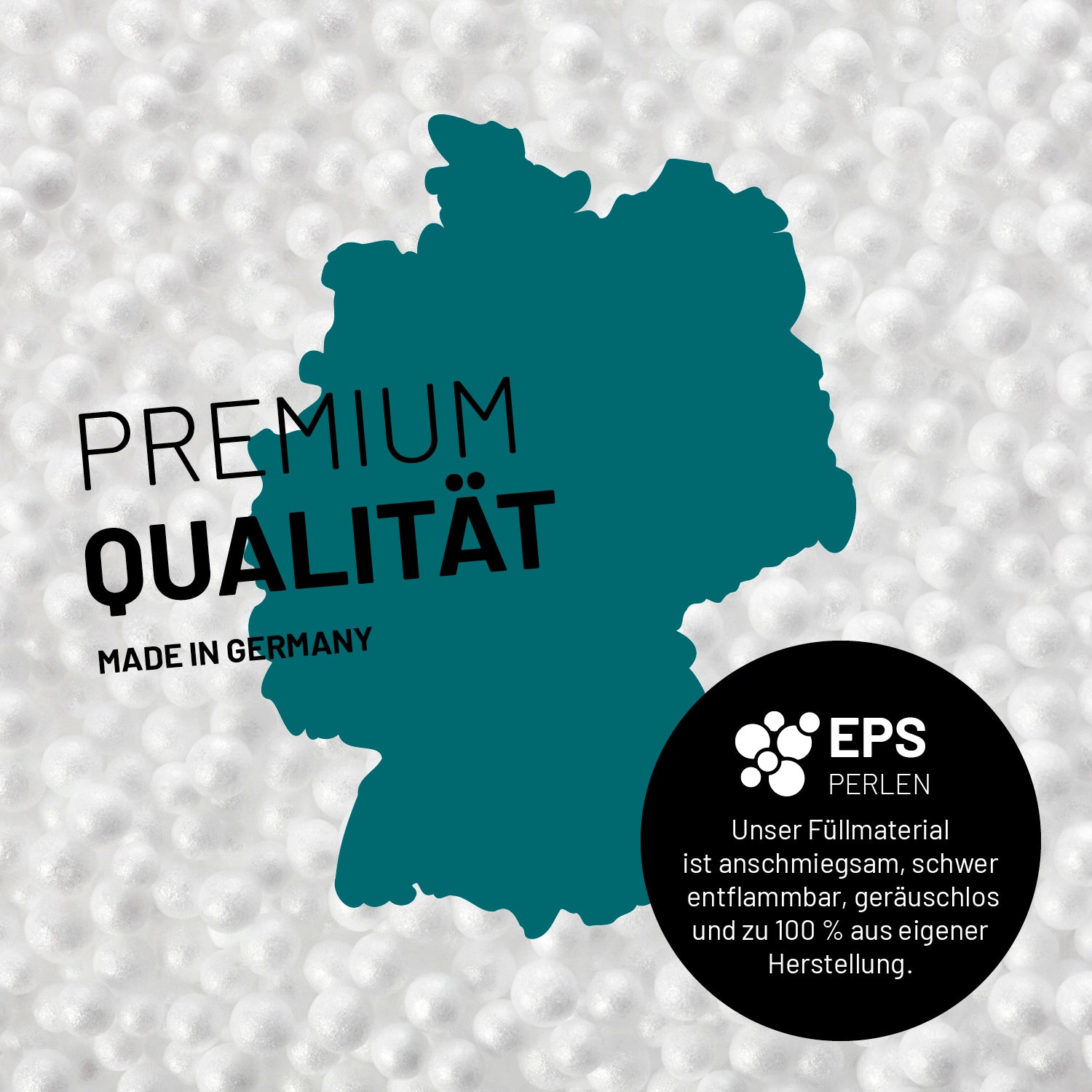 Sitzsack Drops (300 L) - indoor & outdoor - Grün mit hochwertigen, anschmiegsamen EPS-Perlenfüllungen – Made in Germany, premium Qualität.