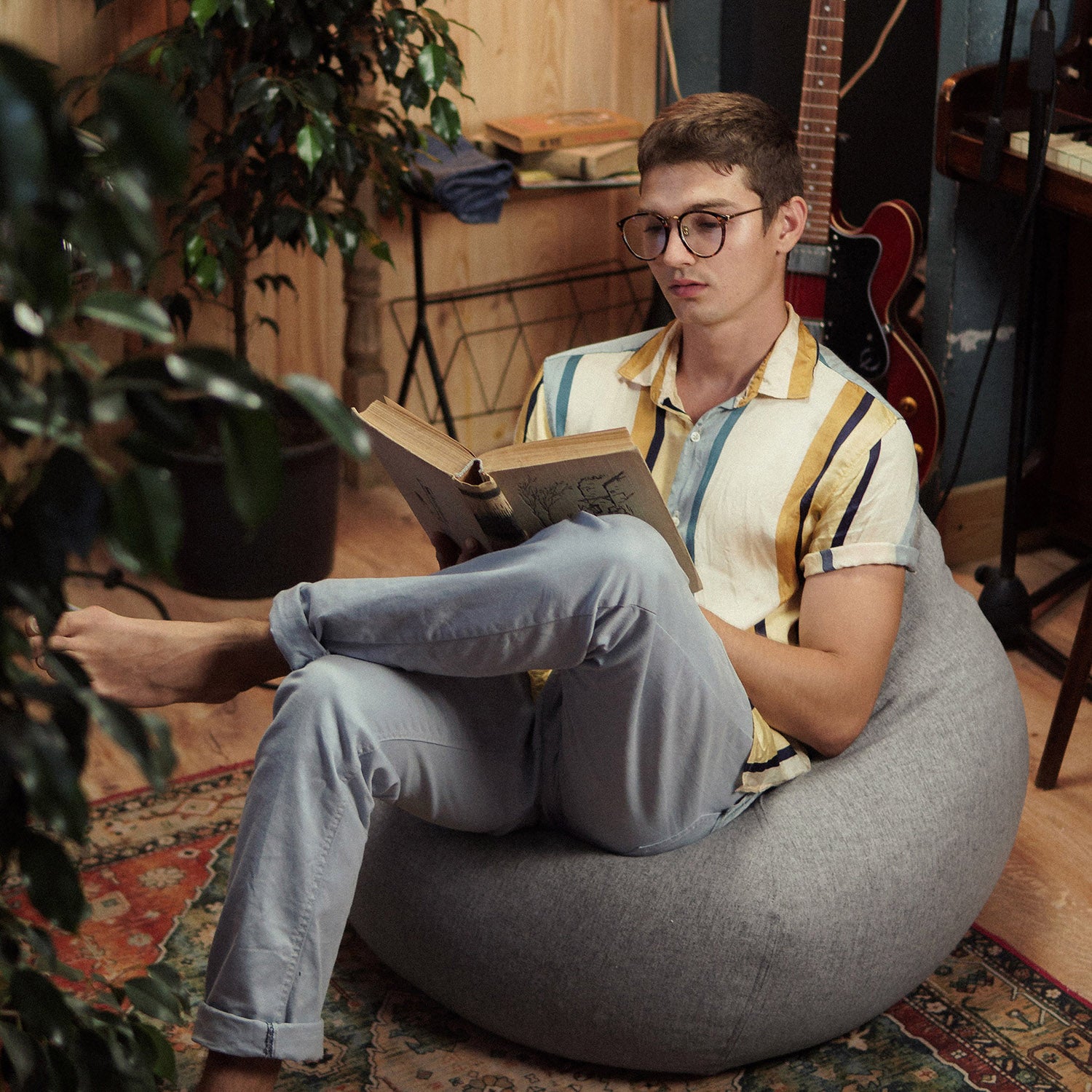 Comfort Line Sitzsack (185 L) - indoor - Braun, bequemer Bodensitzsack mit hochwertiger EPS-Perlen-Füllung für optimalen Sitzkomfort.