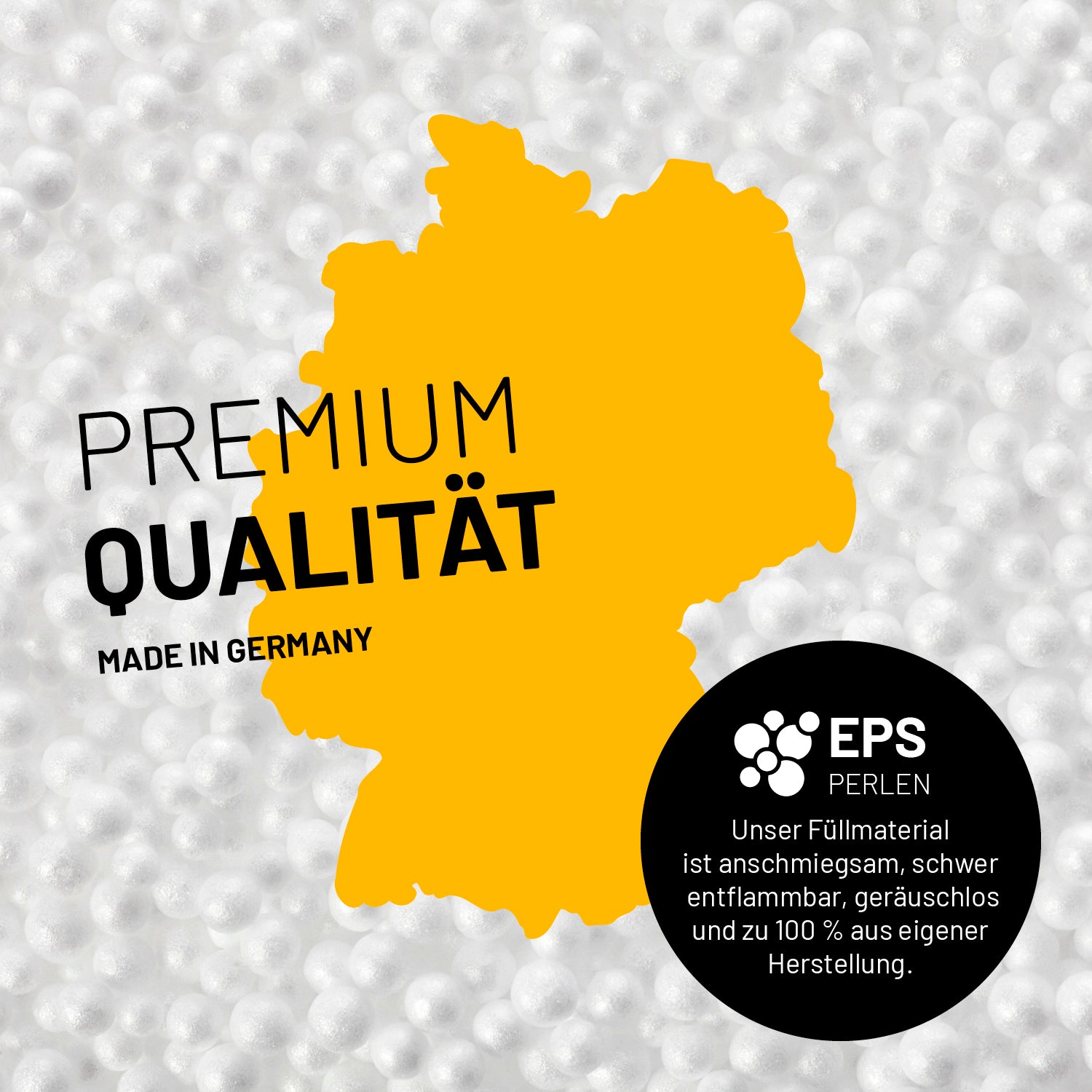 Sitzsack Lounge (320 L) - Braun mit hochwertigen EPS-Perlenfüllung, langlebig, leicht, pflegeleicht, hergestellt in Deutschland.