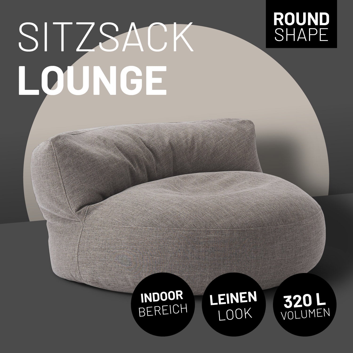Interior Line Sitzsack-Lounge (320 L) - indoor - Hellgrau