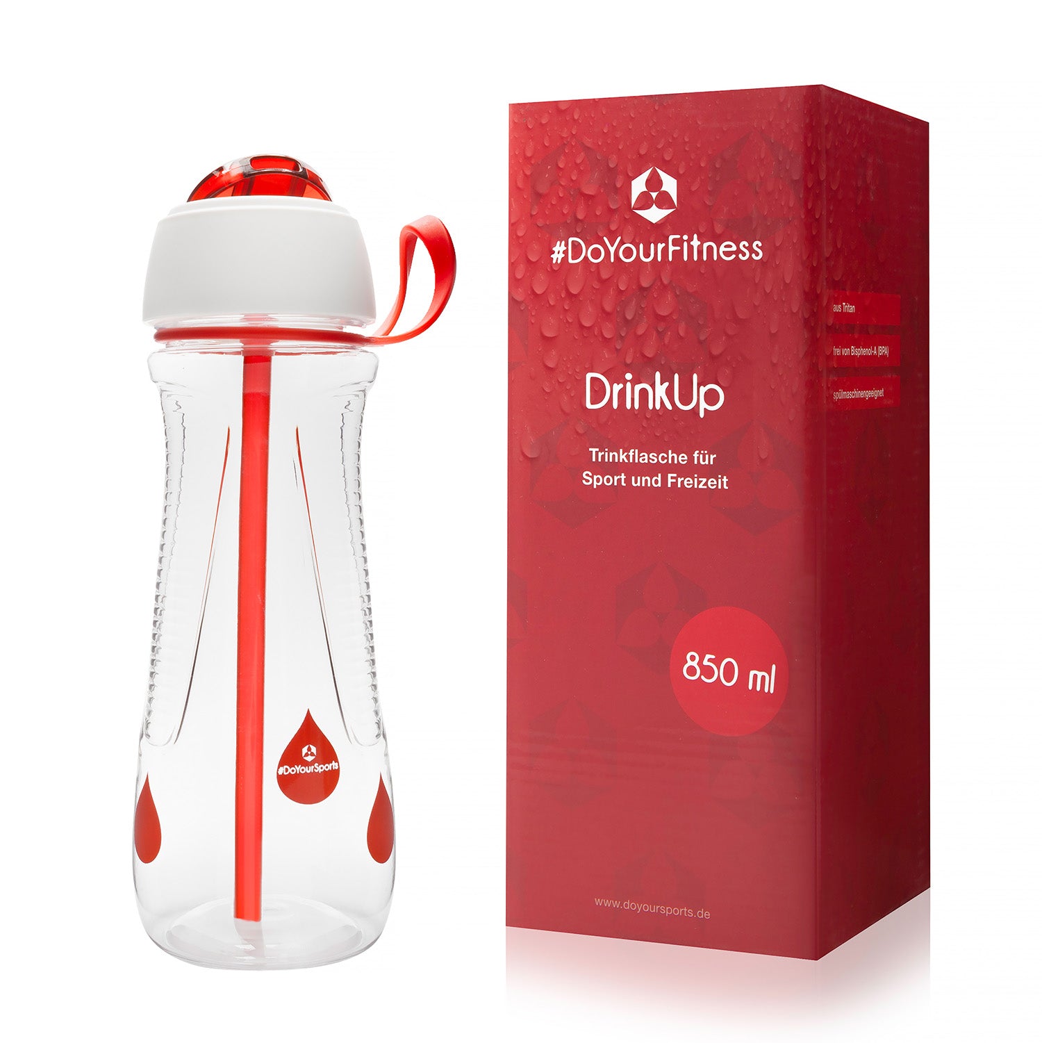 "DrinkUp" Sportflasche - 850ml - Rot