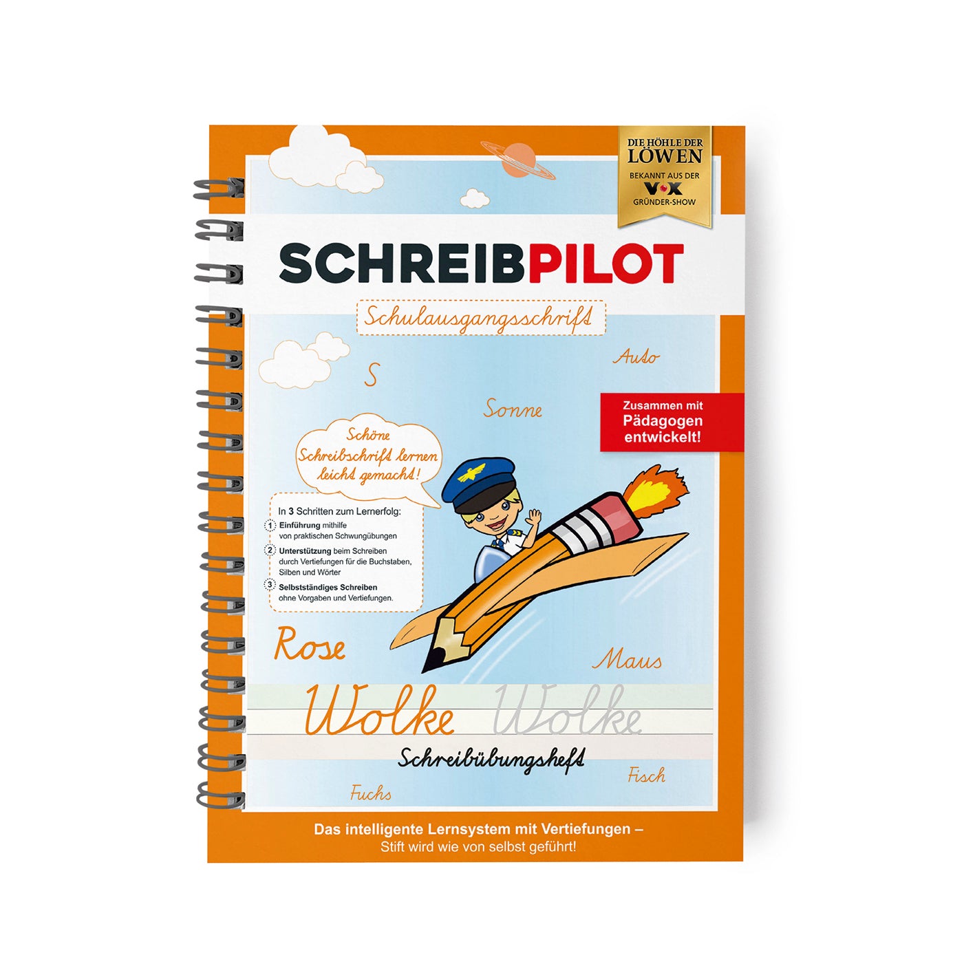Heft Schreibschrift - Schulausgangsschrift - mit Bleistift und Radiergummi - DIN-A4