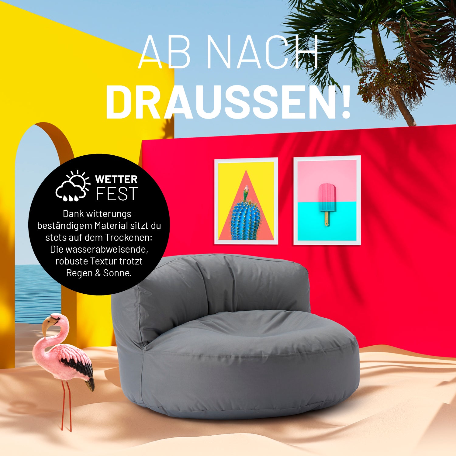 Sitzsack Lounge (320 L) - indoor & outdoor - Grau