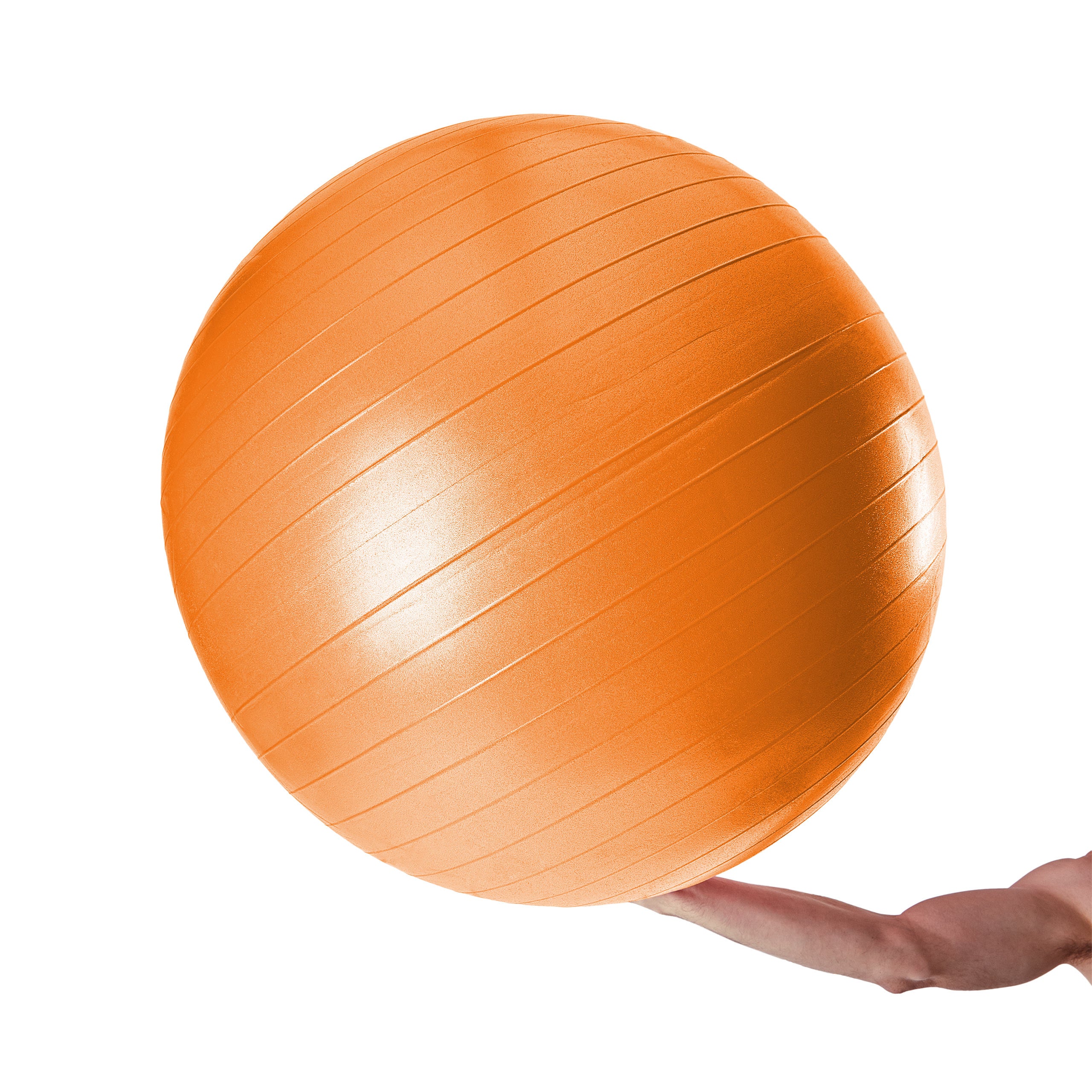 Gymnastikball inkl. Ballpumpe - Fitness Sitzball - Orange - 55cm