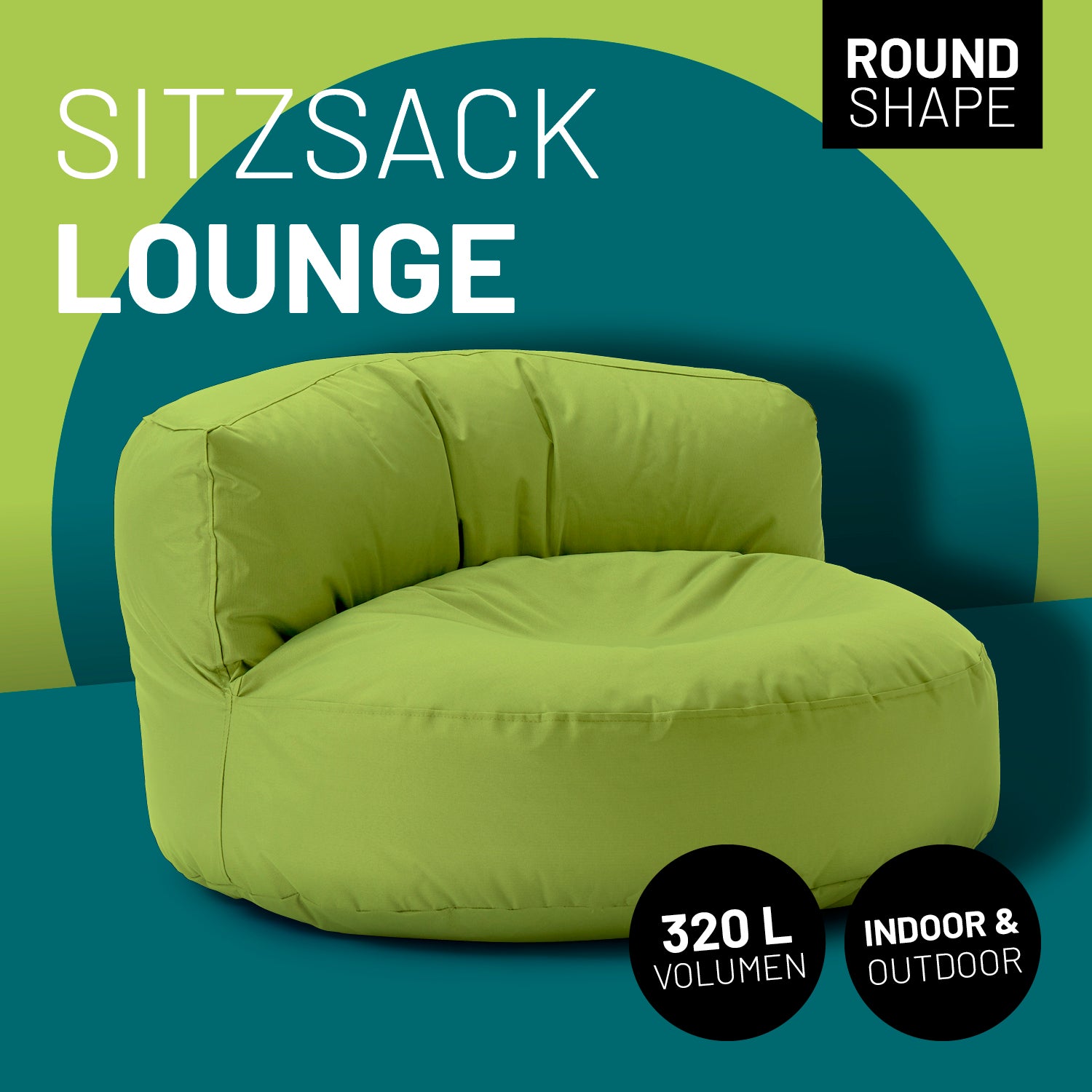 Sitzsack Lounge (320 L) - indoor & outdoor - Grün