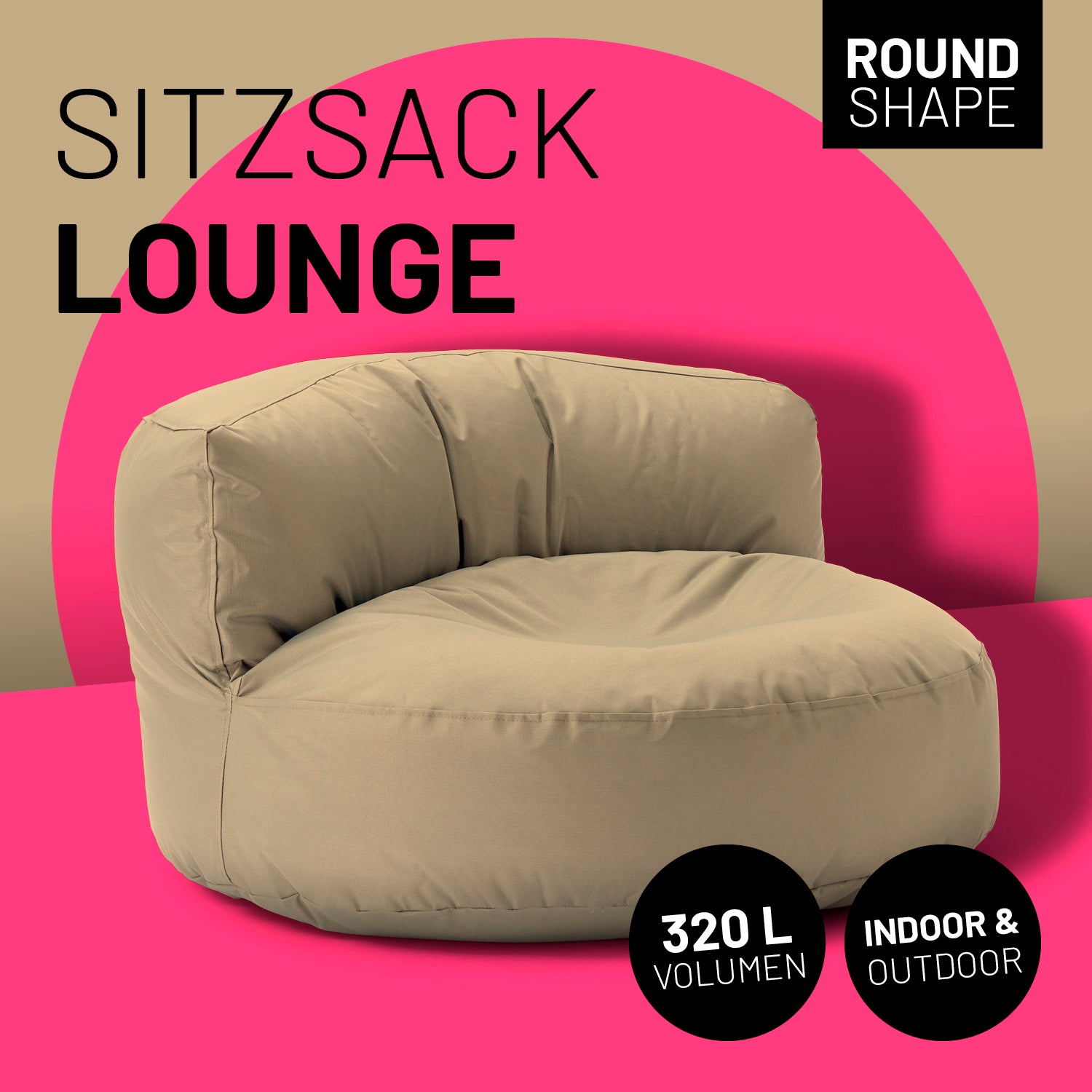 Sitzsack Lounge (320 L) - indoor & outdoor - Beige