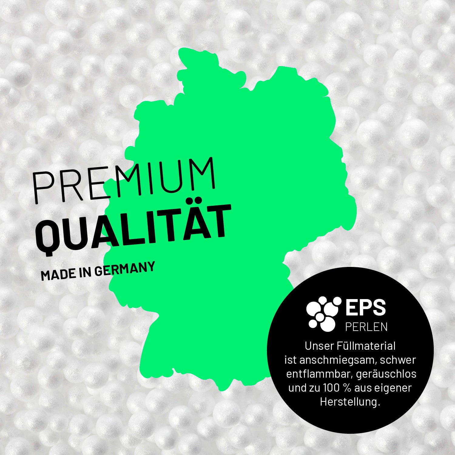 Sitzsack-Hocker/Pouf (50 L) Royalblau mit hochwertigen, deutschen EPS-Perlenfüllung, langlebig und für Indoor & Outdoor geeignet.