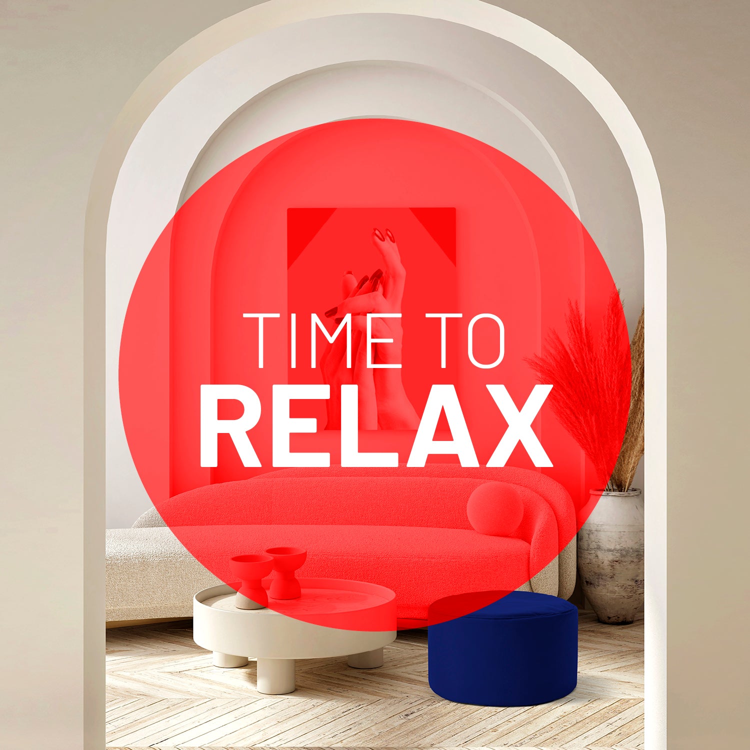 Sitzsack-Hocker/Pouf (50 L) in Navyblau, modern und multifunktional für indoor & outdoor, pflegeleicht mit verdecktem Reißverschluss.